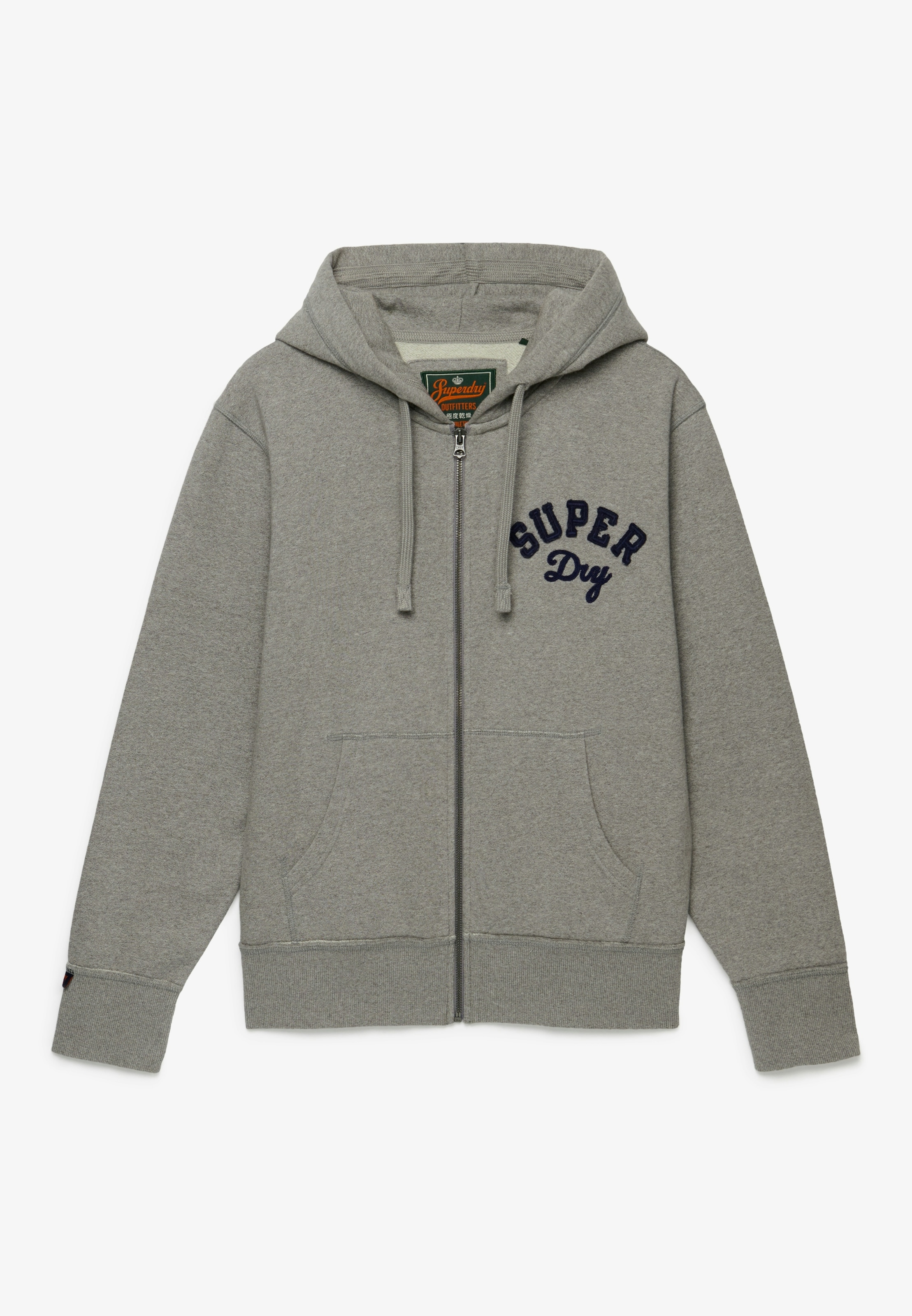 Superdry Kapuzensweatjacke »VINTAGE ATHLETIC ZIPHOOD« aus Baumwolle und angerauter Sweatware, Loose Fit, mit Reissverschluss