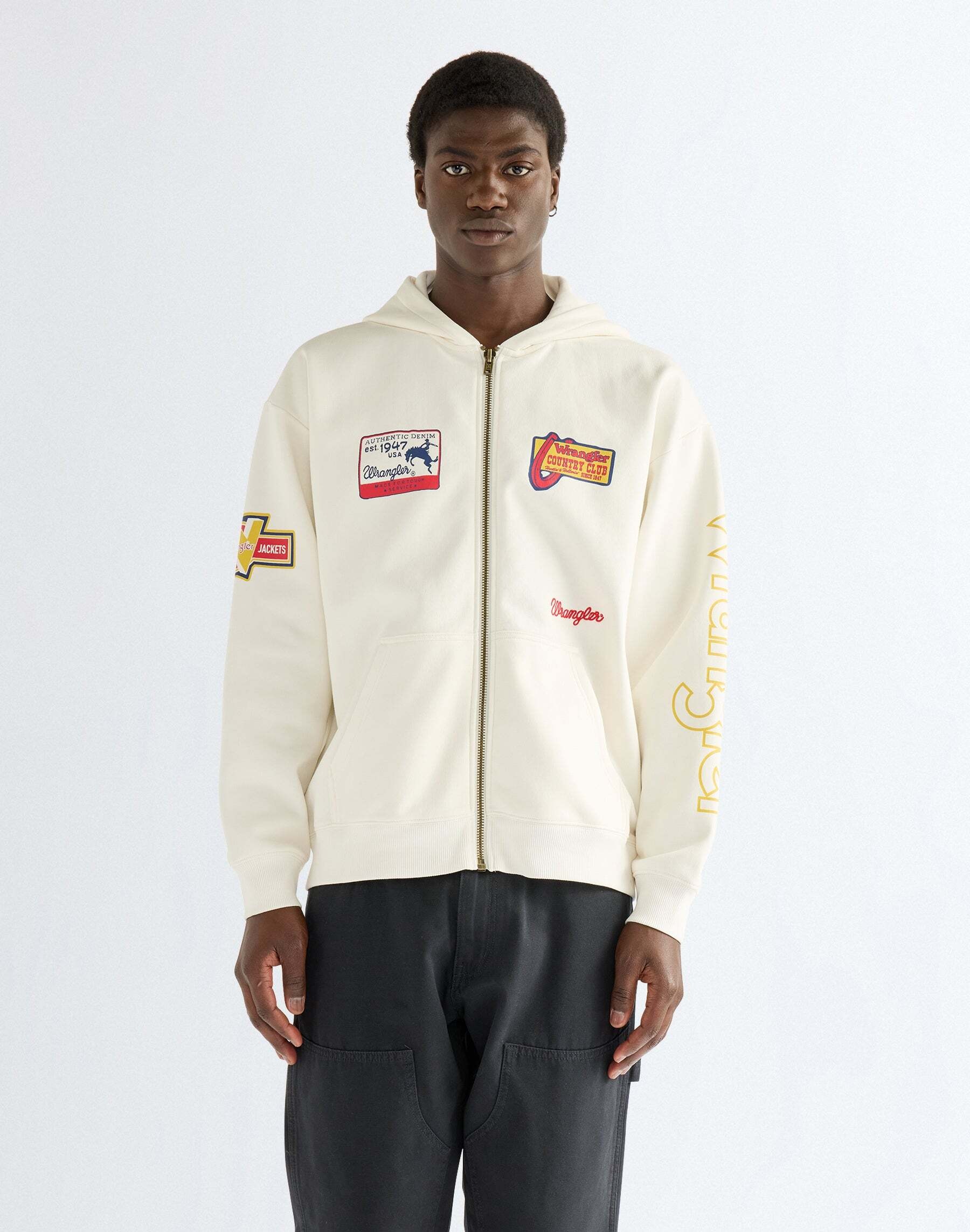 Image of Wrangler Kapuzenpullover "WRANGLER Kapuzenpullover Graphic Zip"