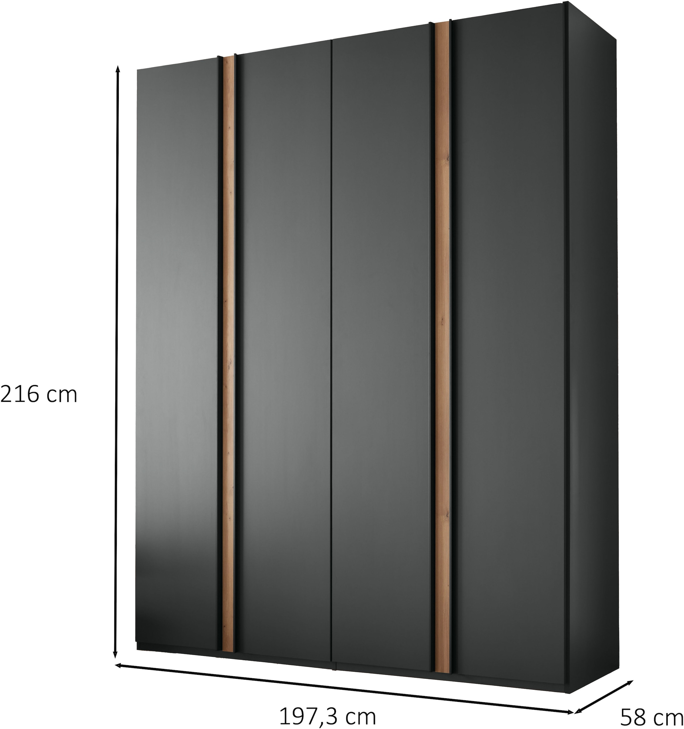 WIEMANN Armoire à portes battantes »Lagos« in 4 Breiten und mit 3 verschiedenen Ausstattungspaketen erhältlich,  inkl. Türendämpfung
