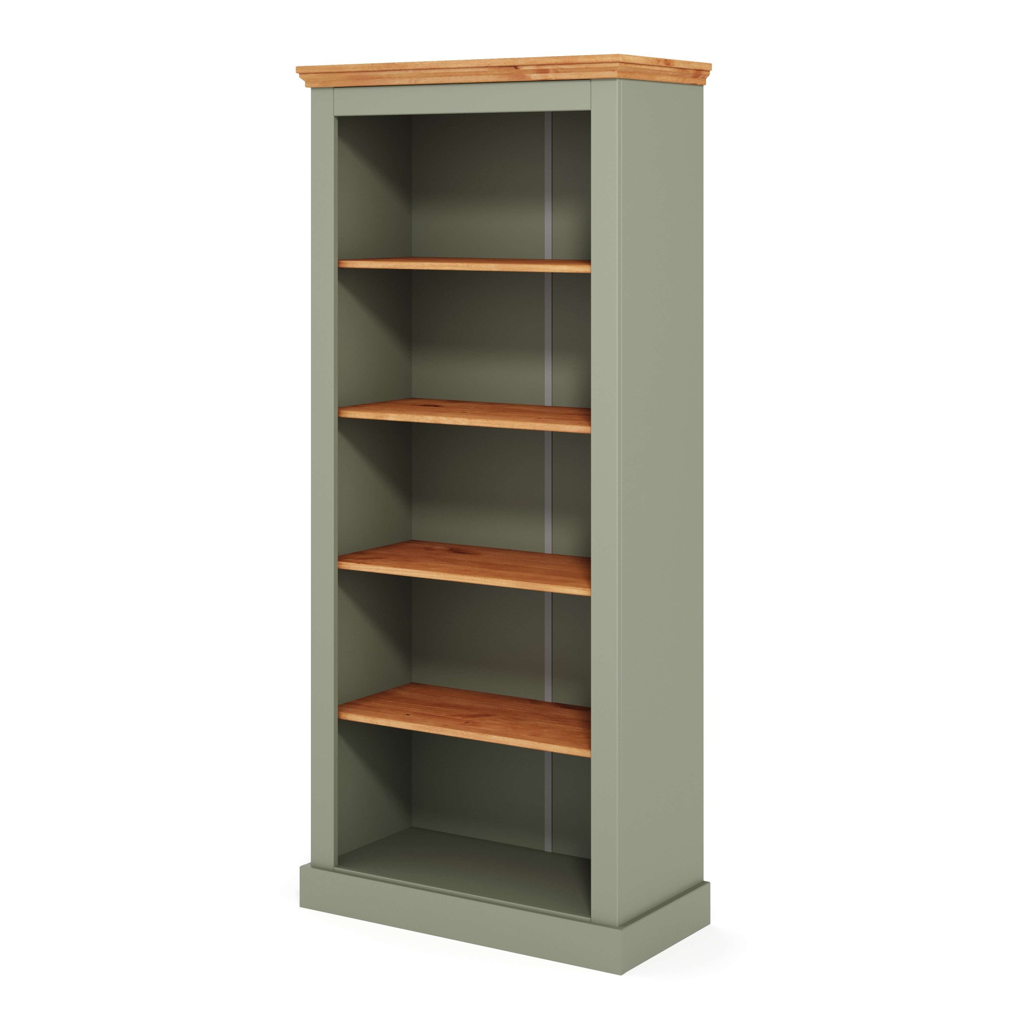 Image of GOODproduct Bücherregal "Selma, Standregal, Stauraumregal, mit 4 Einlegeböden" aus massivem Kiefernholz mit 1 festen und 3 verstellbaren Einlegeböden