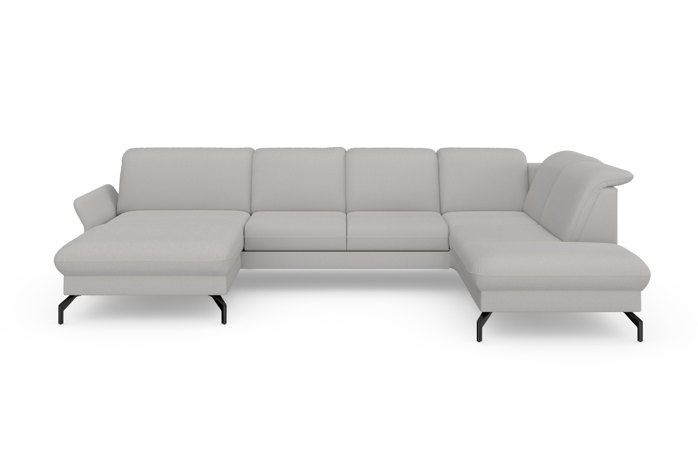 Image of sit&more Wohnlandschaft »Fashion«, wahlweise mit Kopfteilverstellung und Vorziehsitz, motorisch, mit schwarzen Metallfüssen bei Ackermann Versand Schweiz