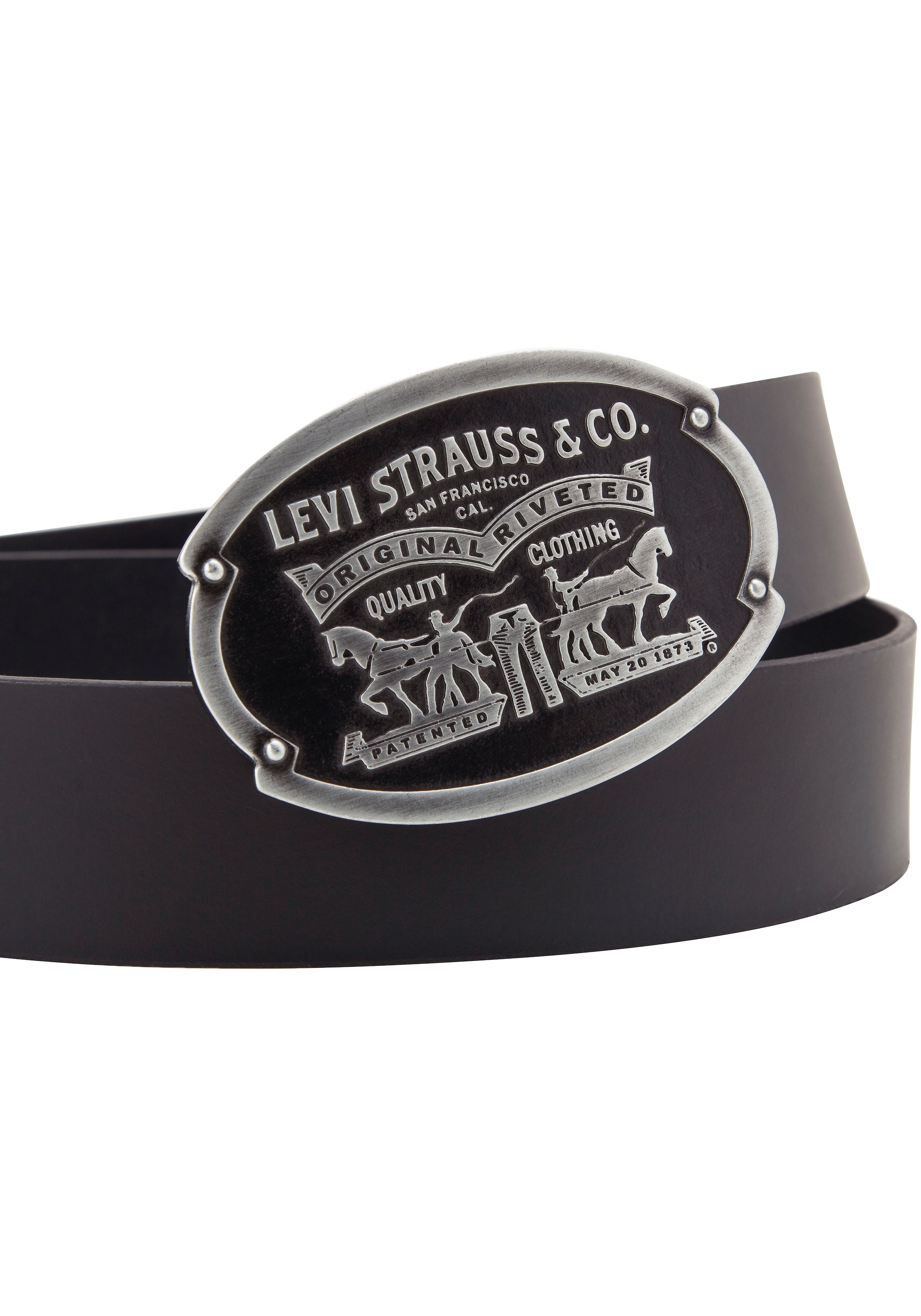 Levi's® Ledergürtel »Billy Plaque Belt«, mit markanter Koppelschliesse
