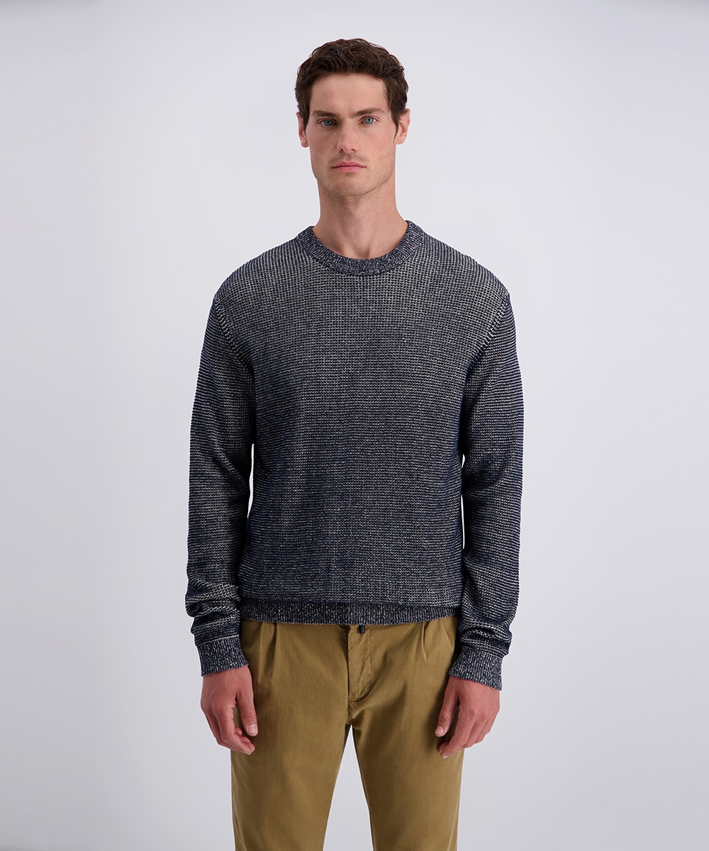Image of Pierre Cardin Rundhalspullover "Strick RH" Waffelmuster