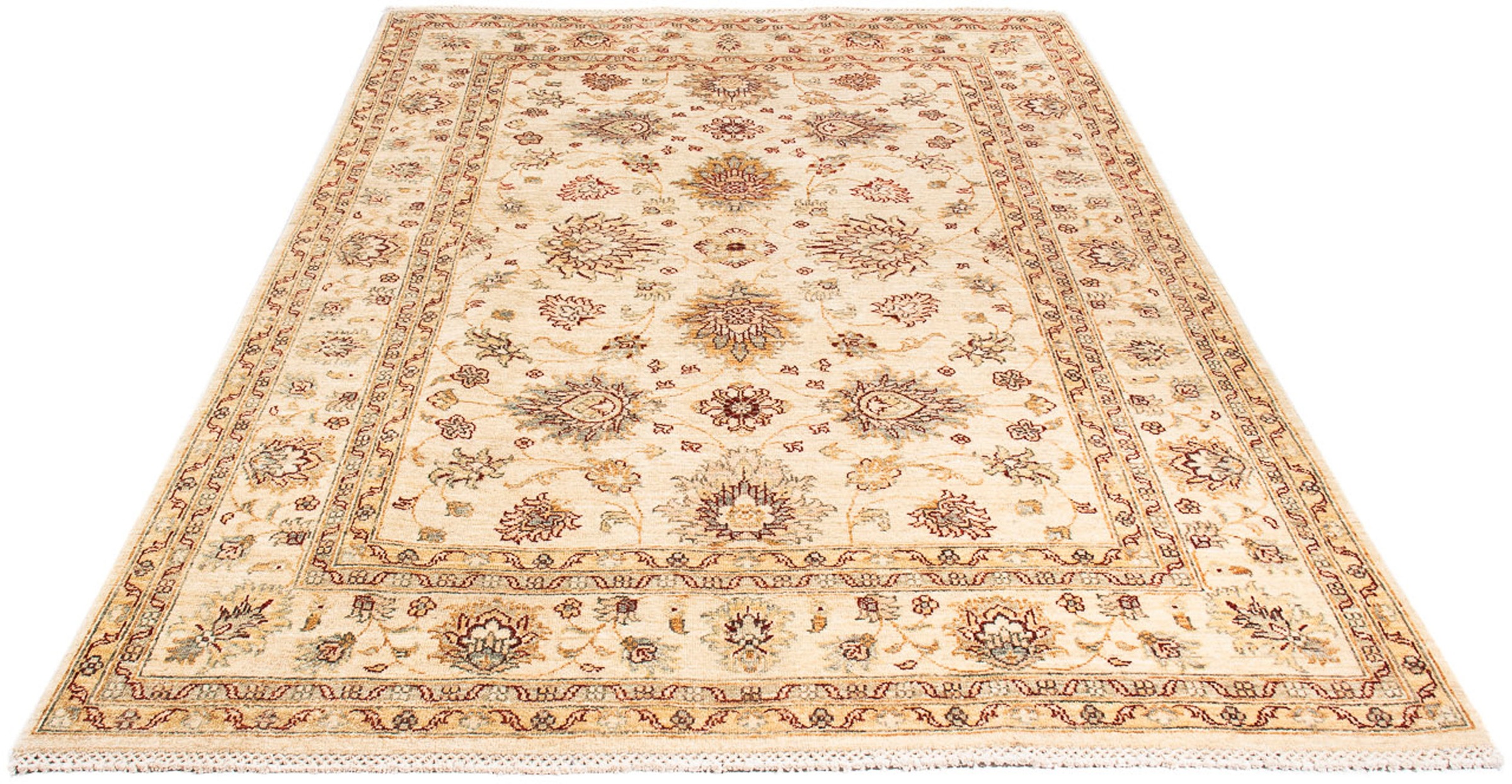 Image of morgenland Orientteppich »Ziegler - 217 x 149 cm - beige«, rechteckig, 6 mm Höhe, Wohnzimmer, Handgeknüpft, Einzelstück mit Zertifikat bei Ackermann Versand Schweiz