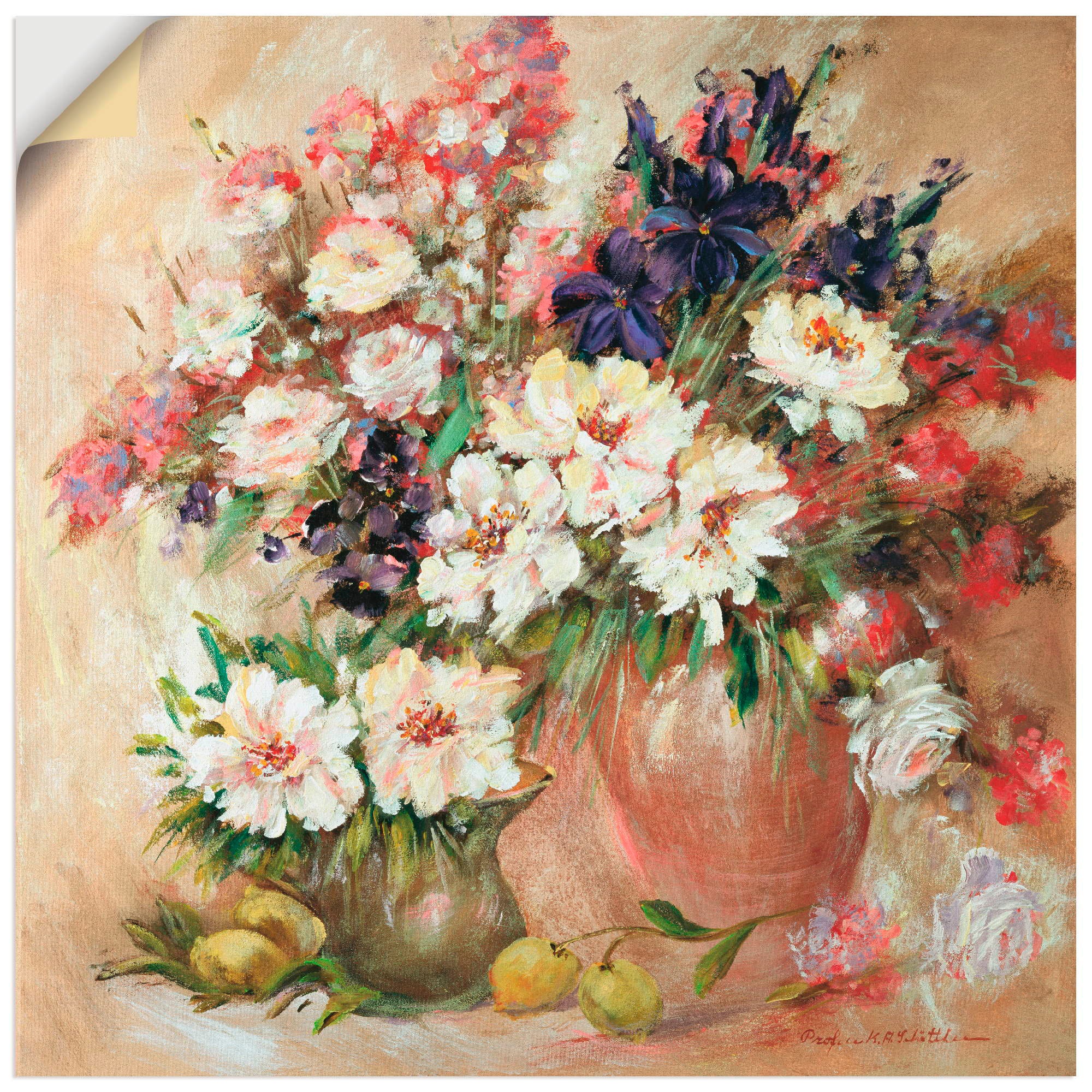 Image of Artland Wandbild »Stillleben I«, Blumen, (1 St.), in vielen Grössen & Produktarten -Leinwandbild, Poster, Wandaufkleber / Wandtattoo auch für Badezimmer geeignet bei Ackermann Versand Schweiz