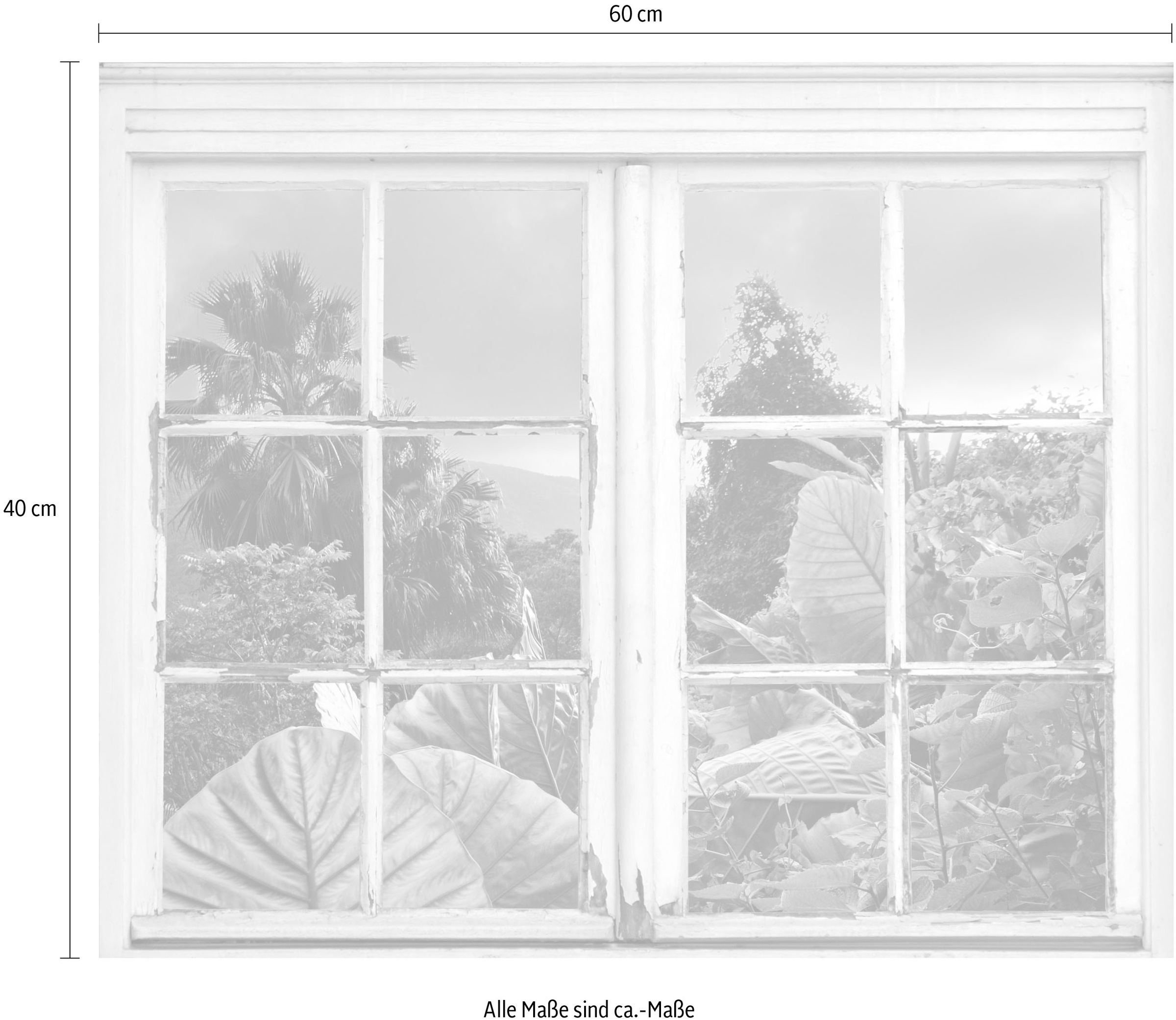 queence Wandsticker »Wald« Wandsticker, Wandbild, selbstklebend, 3D, Fenster