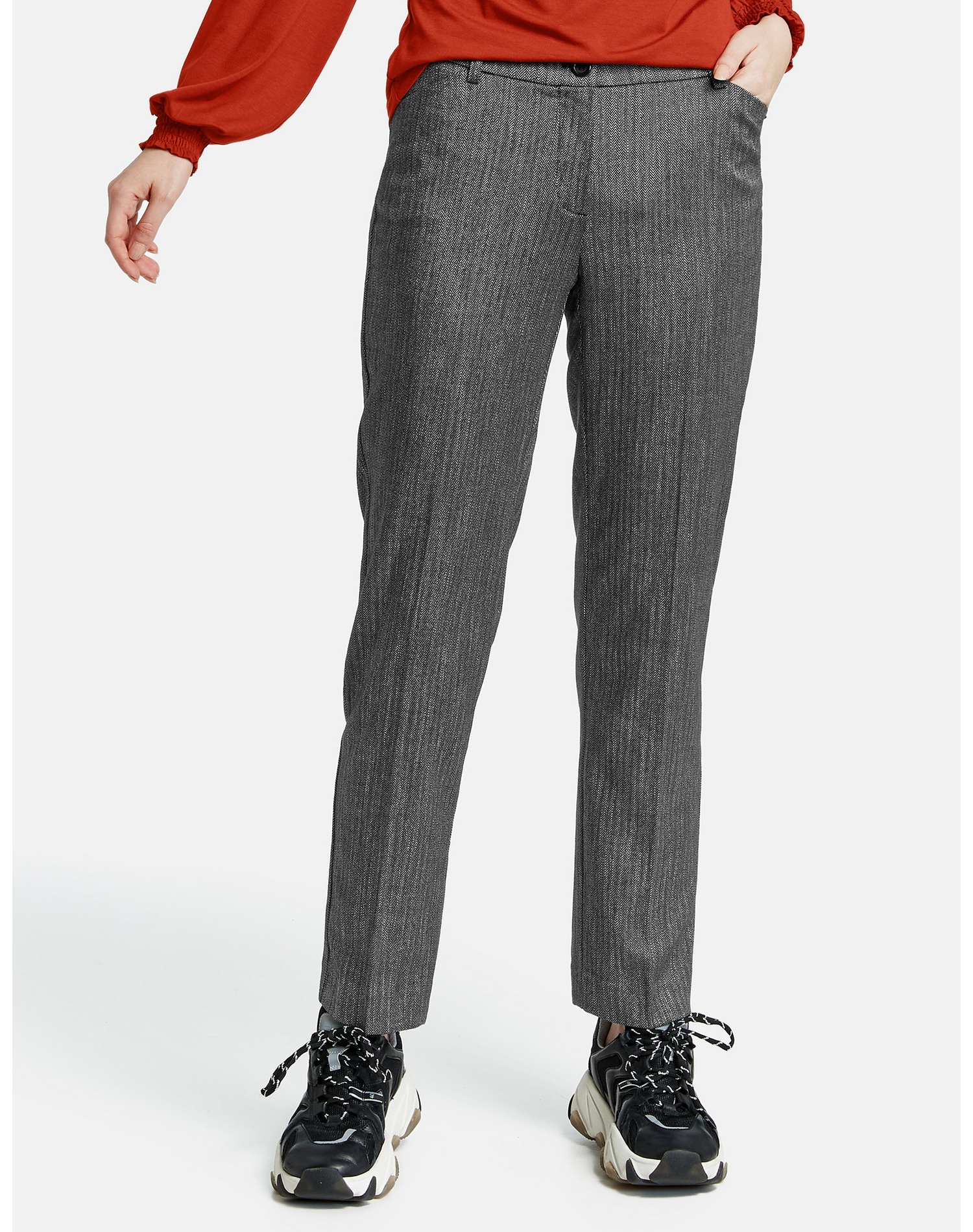 Hose Tuch/Kombi lang »Tweed-Hose Straight«