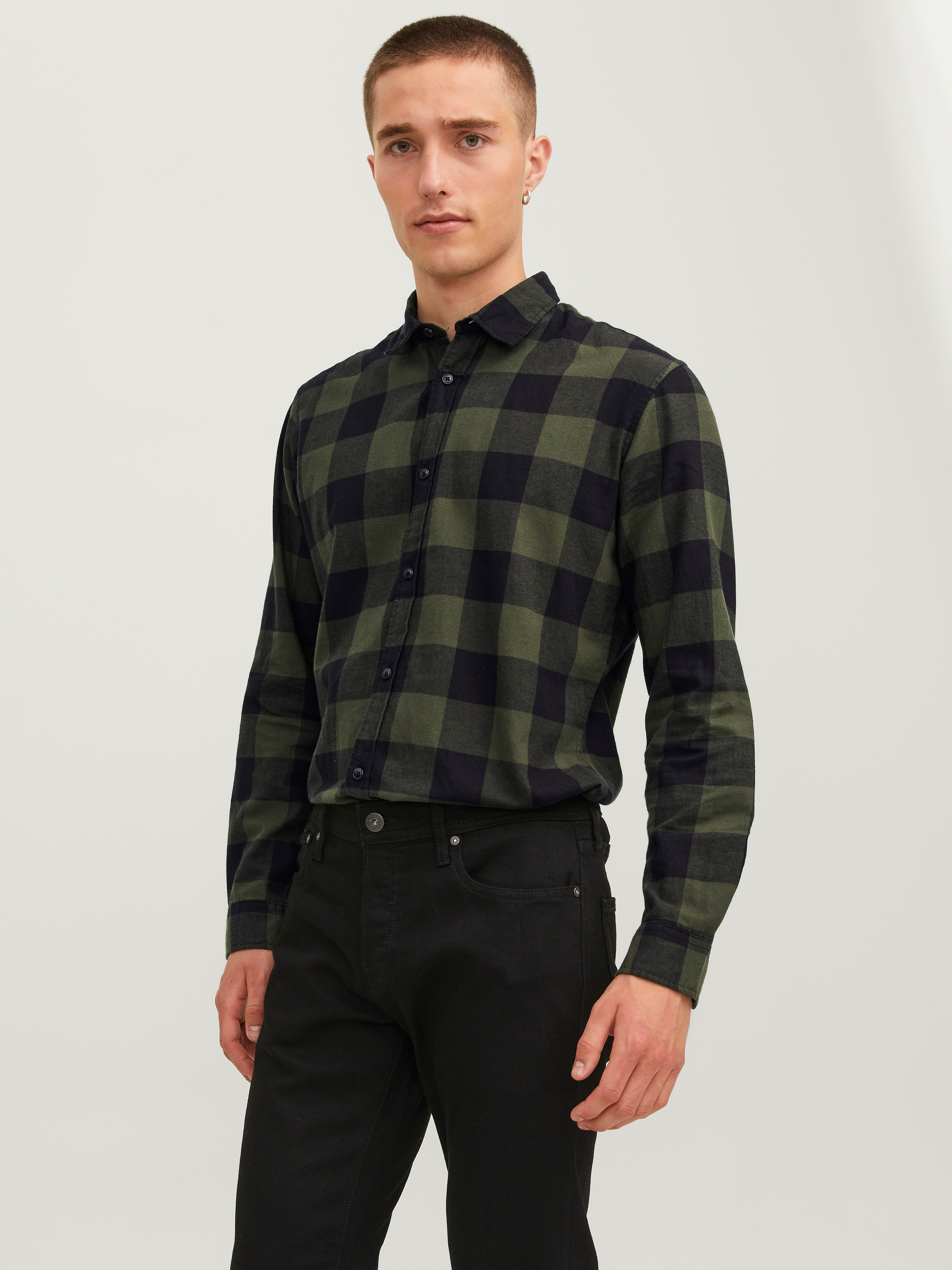 Jack & Jones Karohemd »JJ JJEGINGHAM TWILL SHIRT L/«