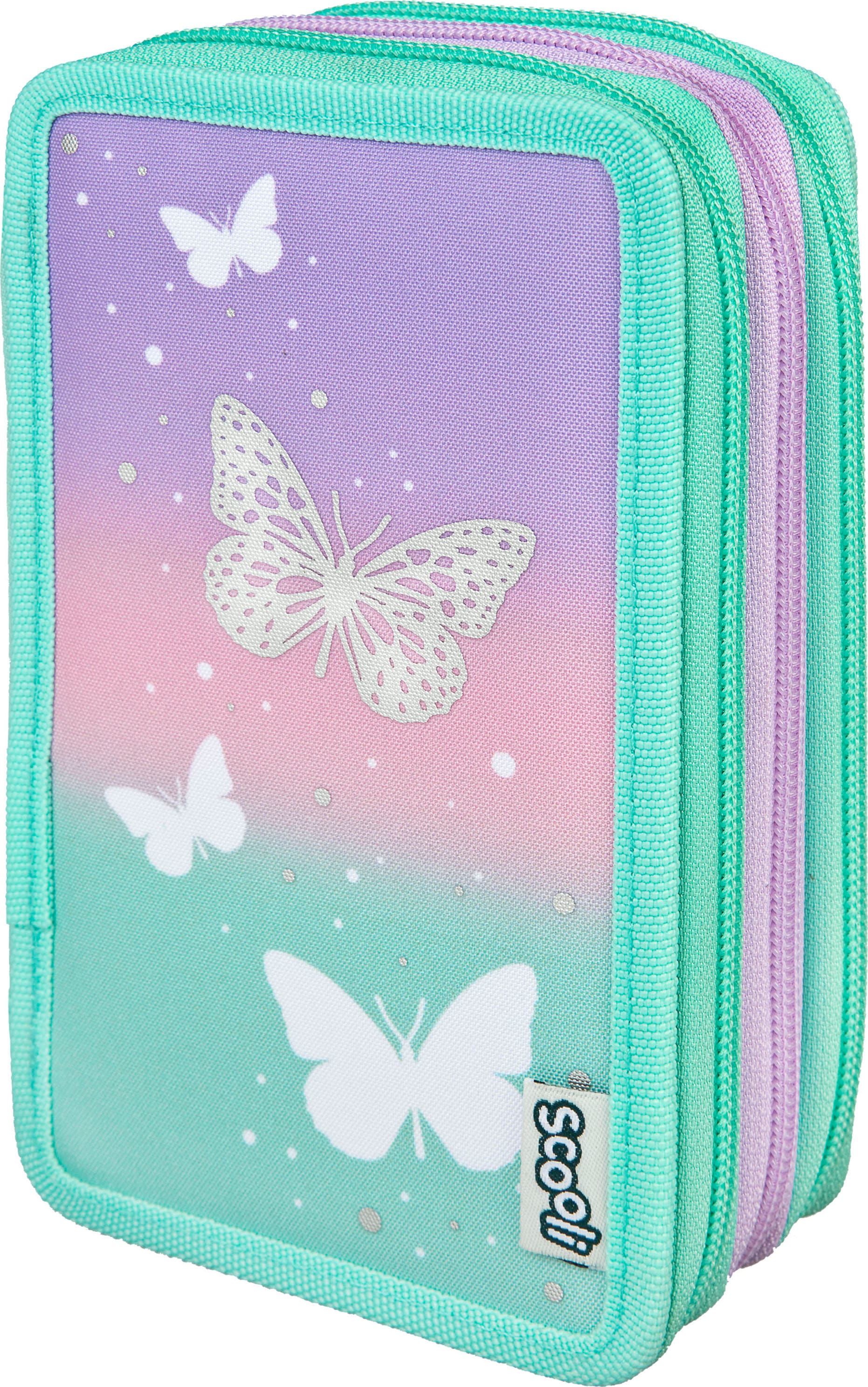 Scooli Trousse à crayons »Tripledecker, Butterfly Wishes«