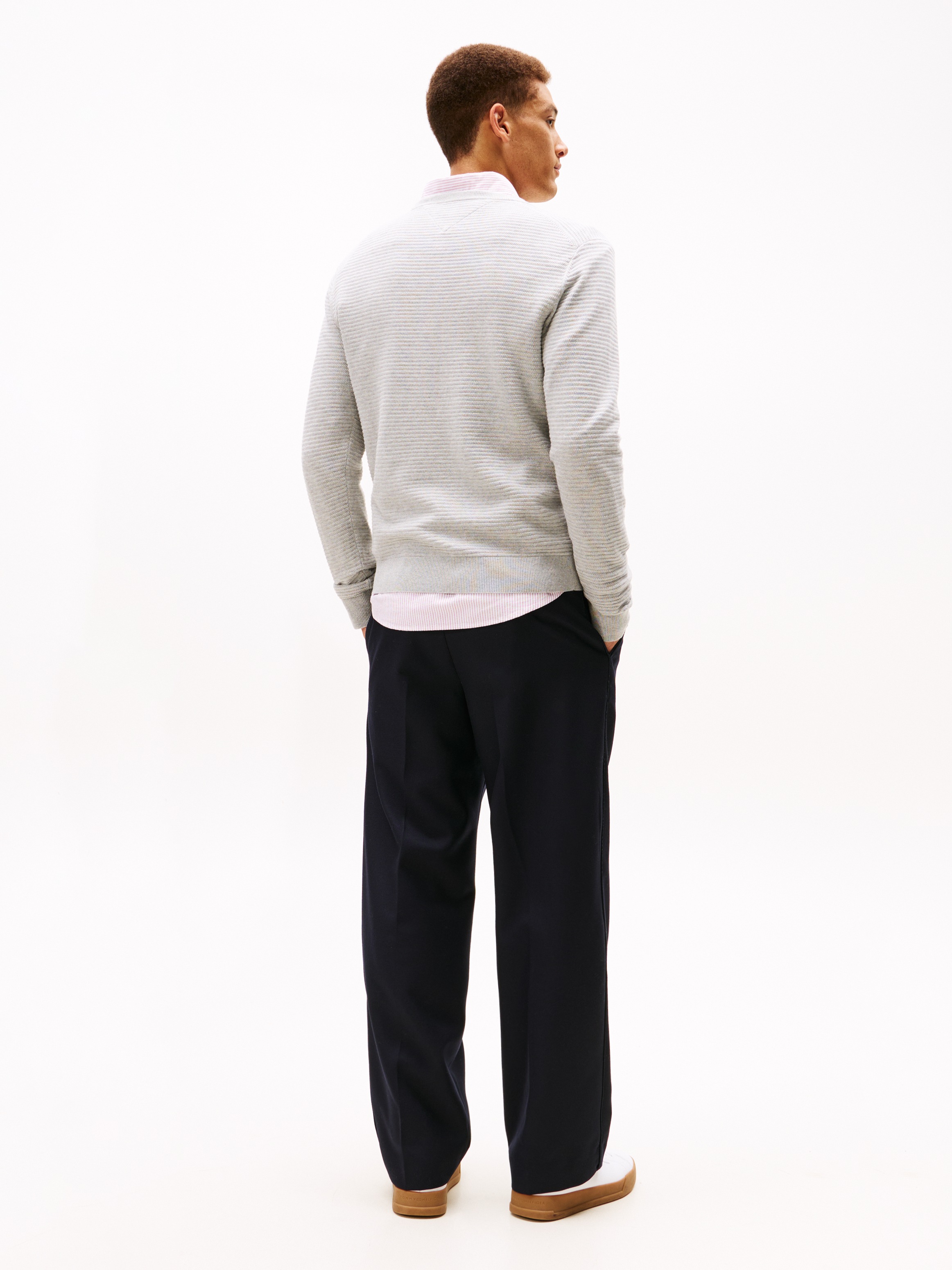 Tommy Hilfiger Pull à col rond »SEASONAL STRUCTURE« mit Struktur, Rundhals, regular fit