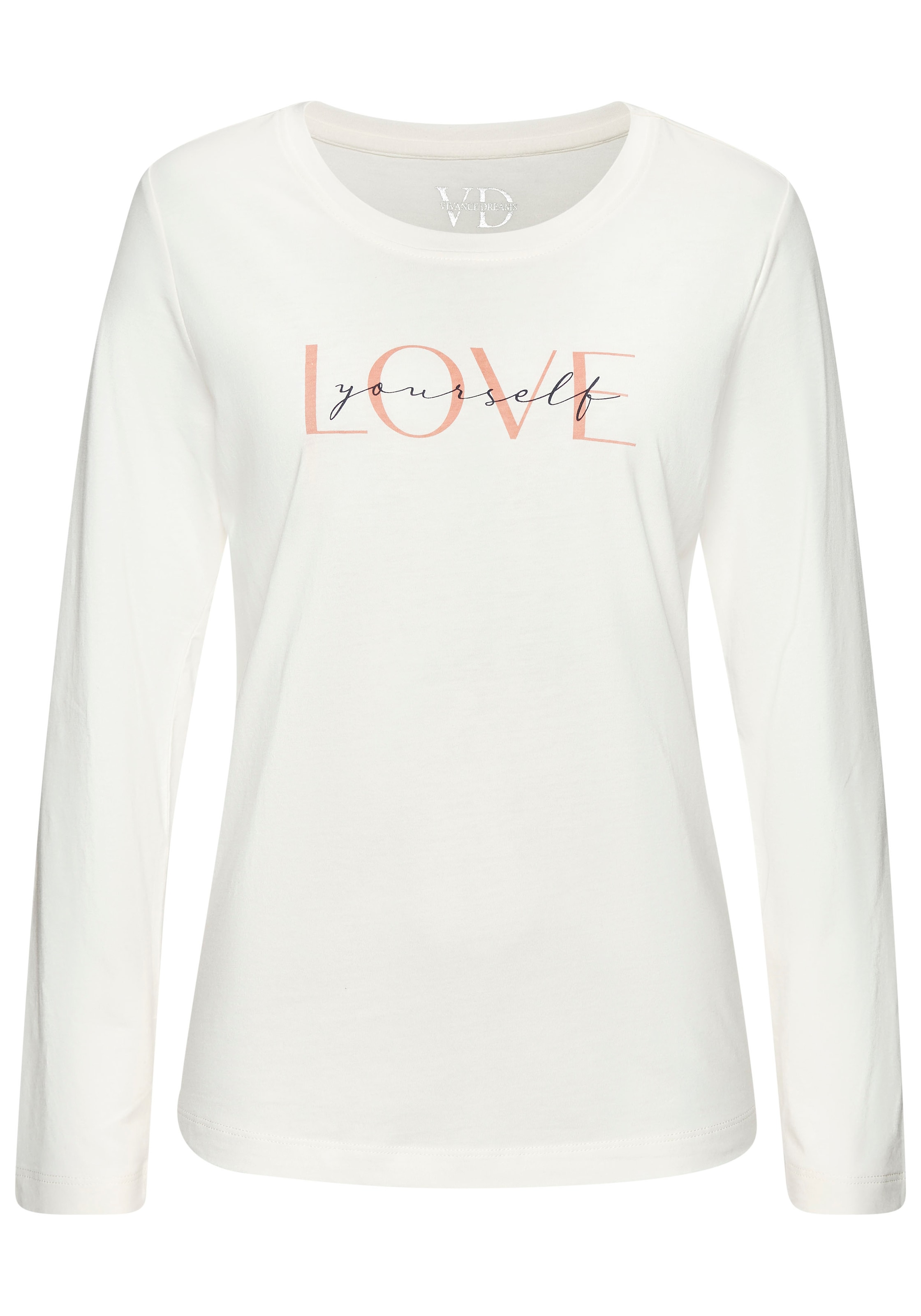 Vivance Dreams T-shirt à manches longues 1-teilig,  mit schönem Frontprint
