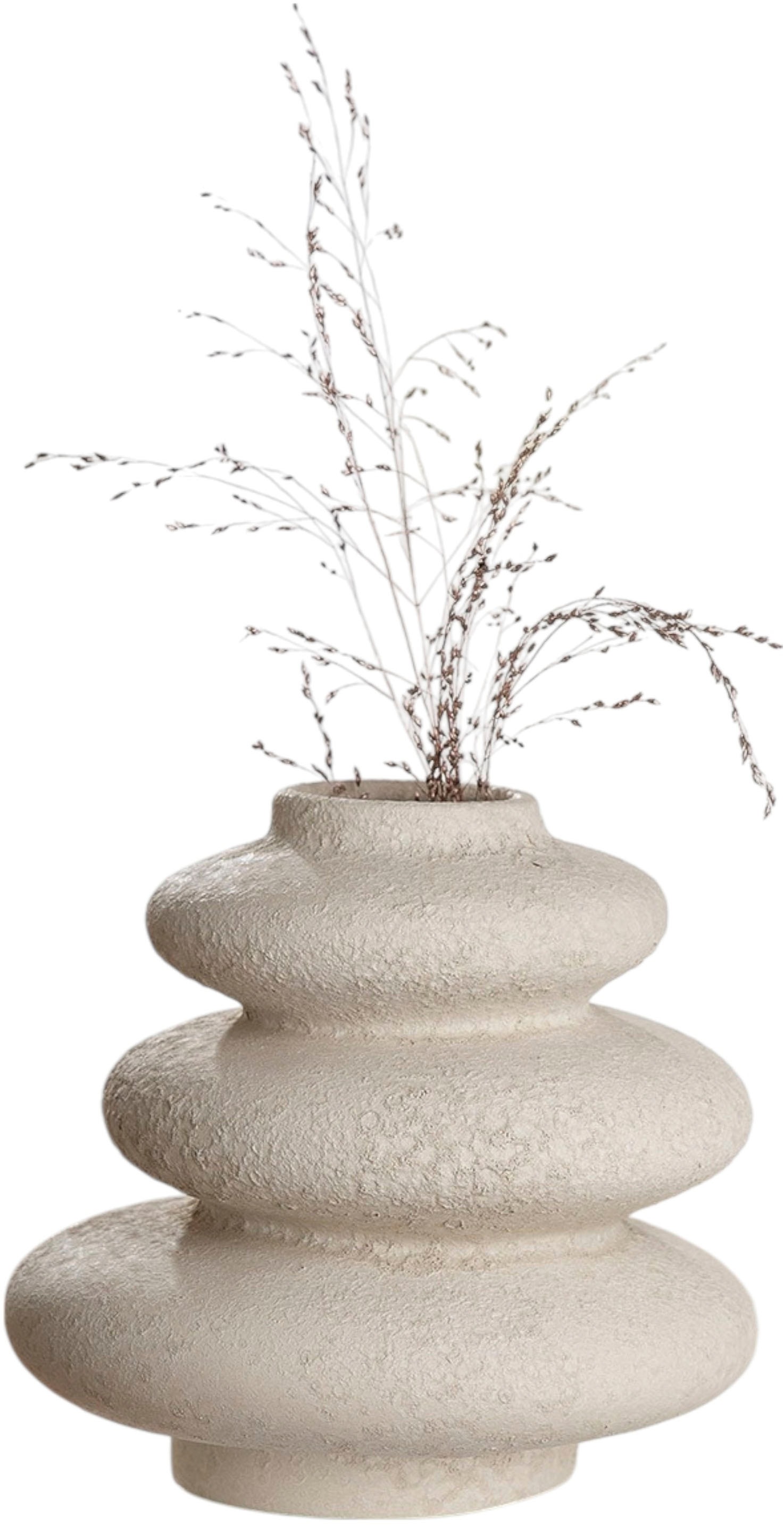 homsy by Ana Johnson Tischvase "Floriva, 21x20cm, strukturierte, matte Oberfläche" hochwertige Keramik aus einer traditionellen Manufaktur,Made in Europe