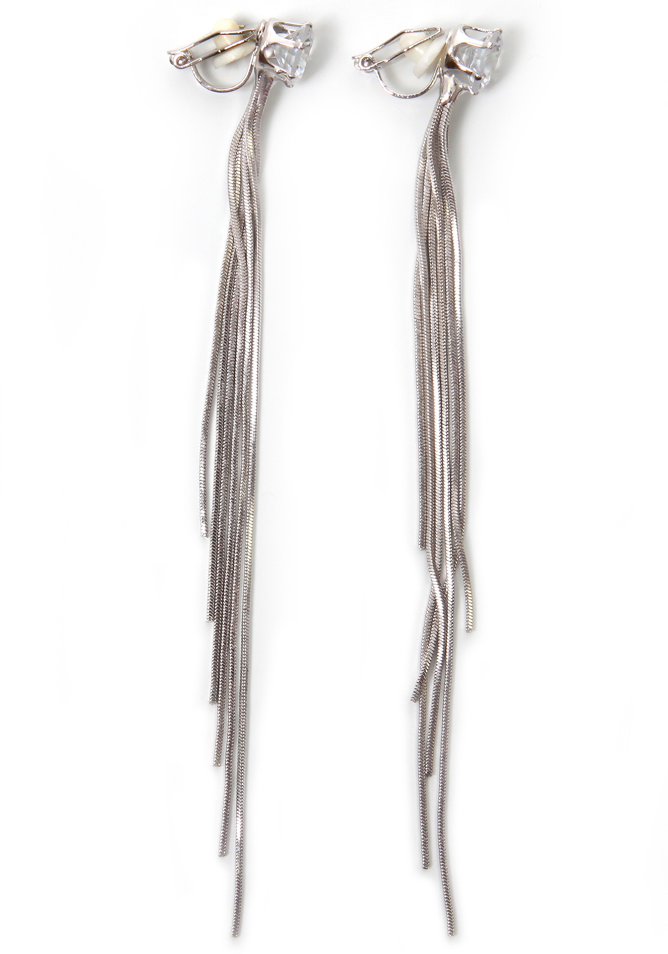 Image of J.Jayz Paar Ohrclips »mehrreihig, edel, feminin«, mit Glassteinen bei Ackermann Versand Schweiz