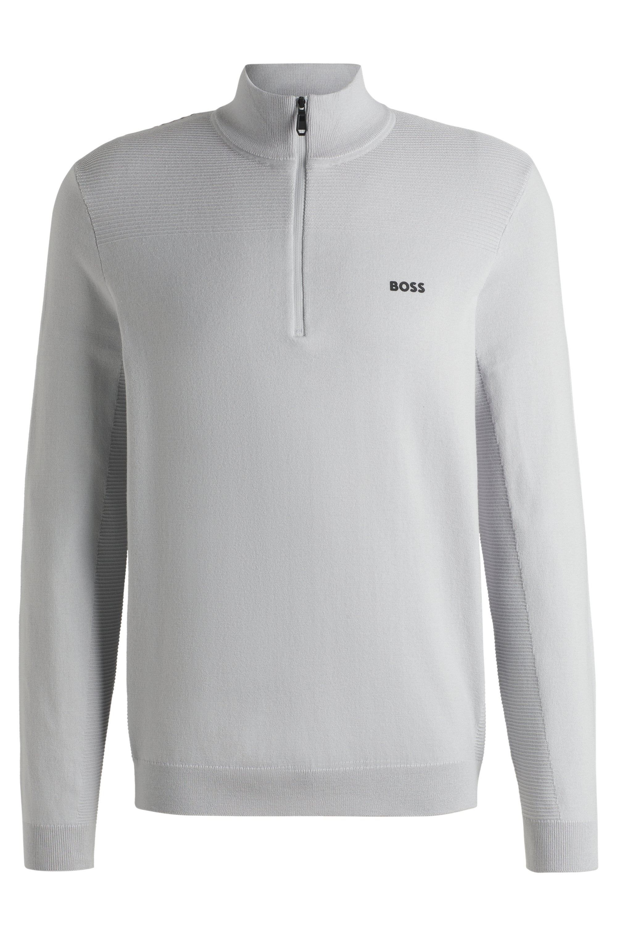 BOSS GREEN Strickpullover »Momentum-X QZ«, mit Reissverschluss