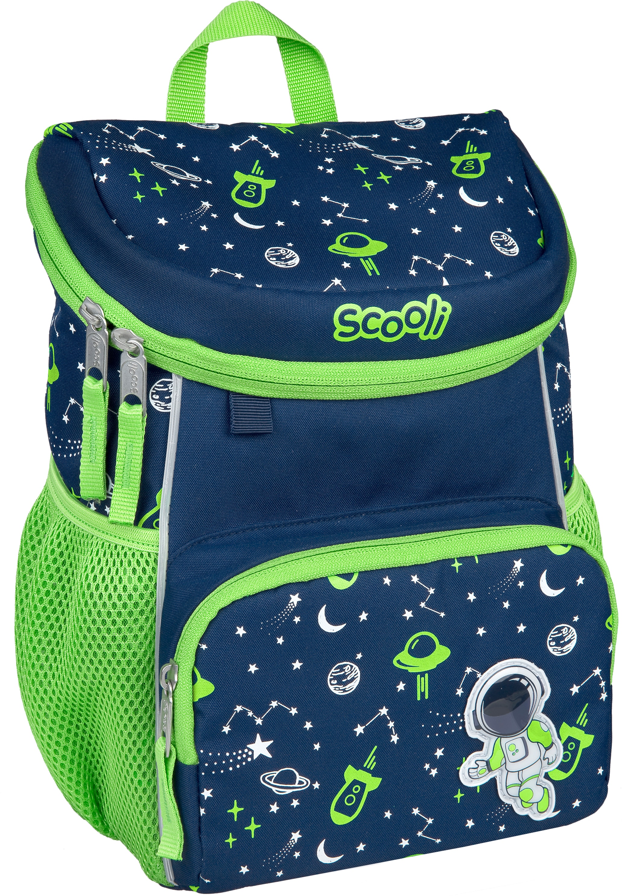Scooli Kinderrucksack "Mini-Me, Anton Astronaut" Reflektoren für den Kindergarten