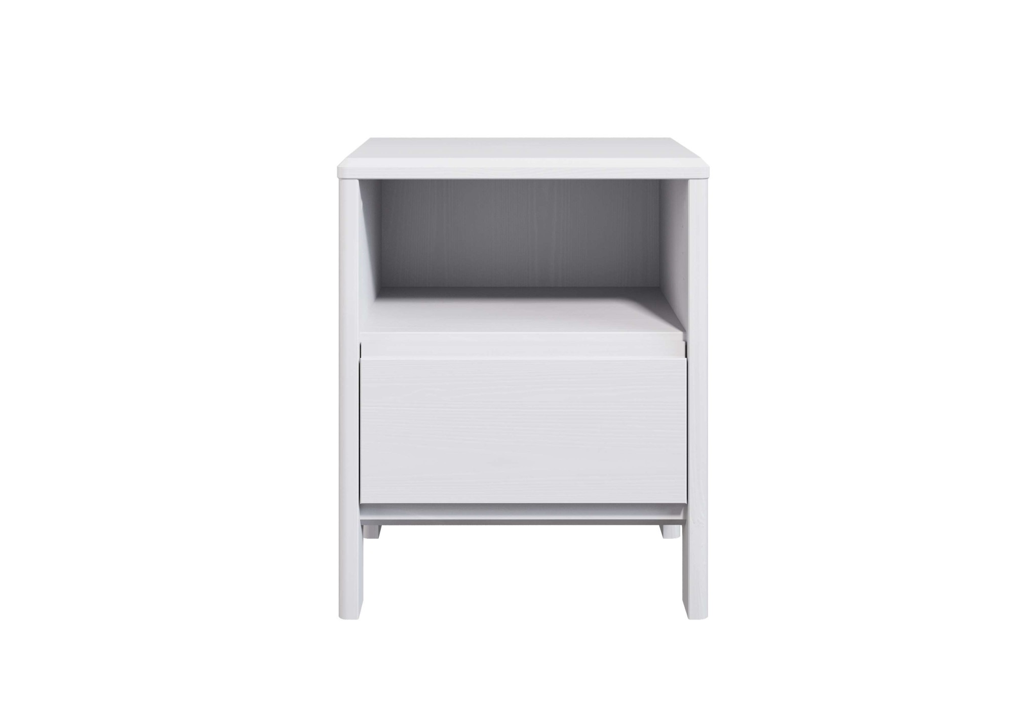 Image of GOODproduct Nachttisch "Luven" aus massiver Kiefer, mit 1 Schublade, Breite 44 cm