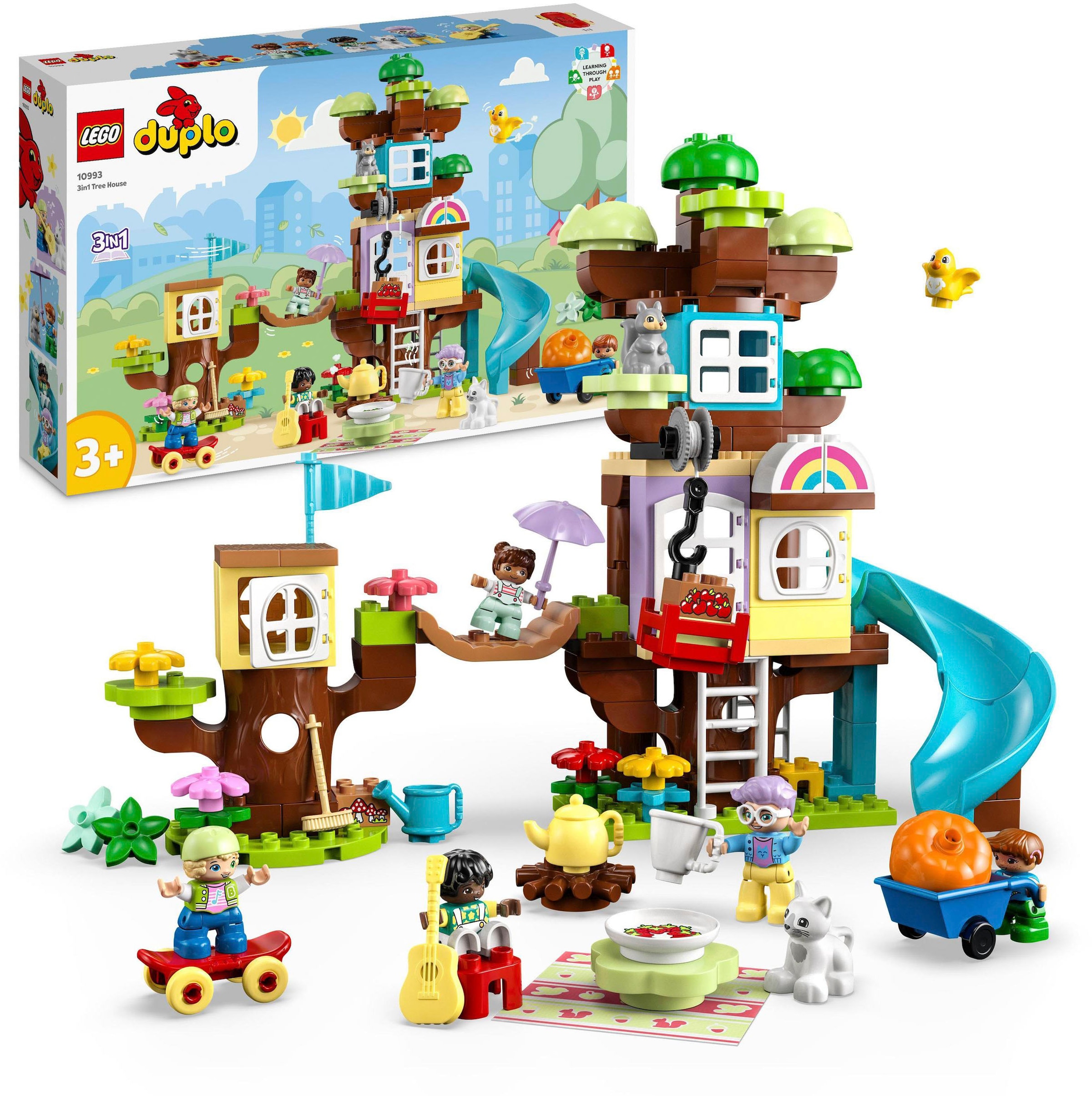 ♕ LEGO® Konstruktionsspielsteine »3-in-1-Baumhaus (10993), versandkostenfrei auf Town«, (126 DUPLO LEGO® St.)