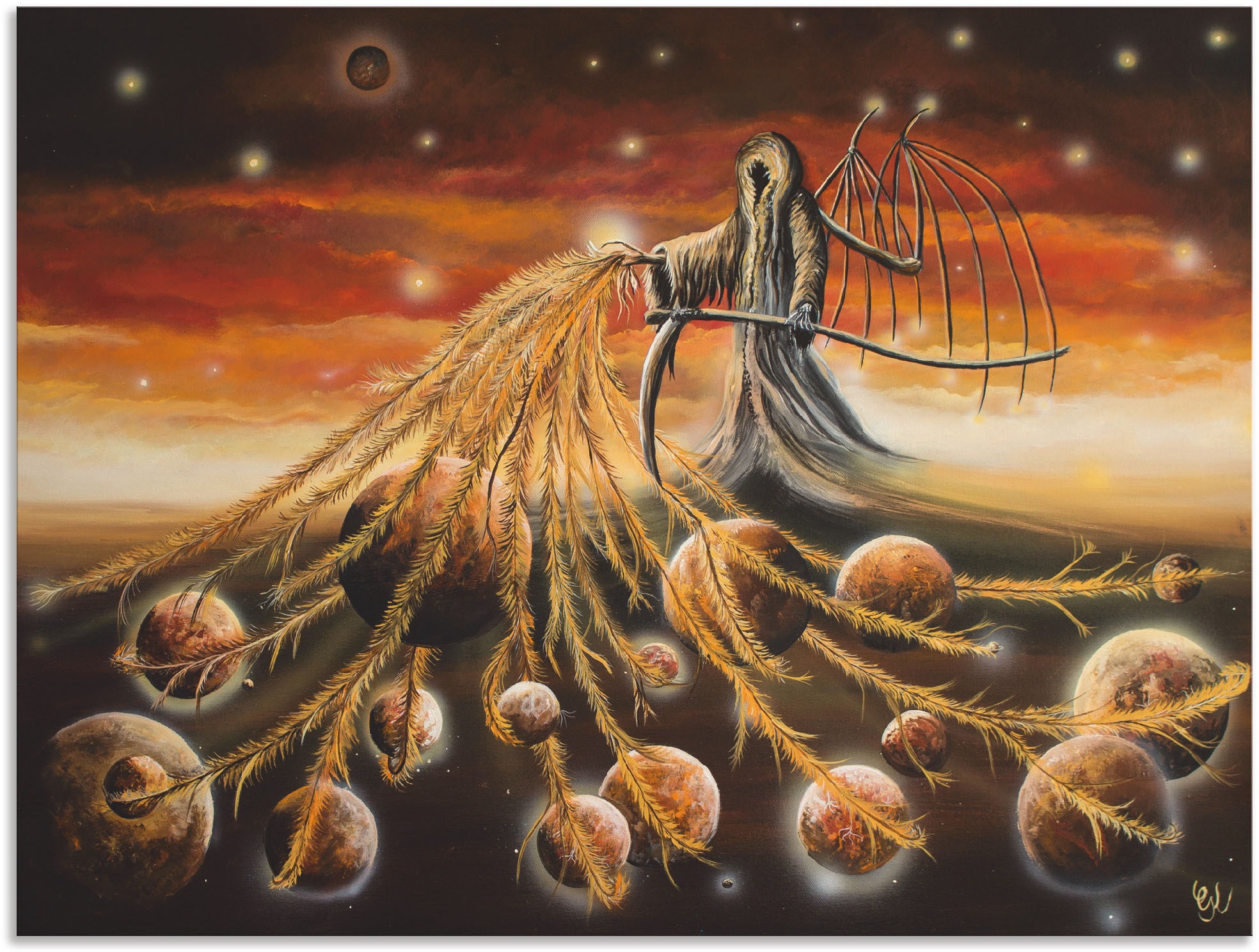 Image of Artland Wandbild »Beim Angeln«, Dark Fantasy, (1 St.), in vielen Grössen & Produktarten - Alubild / Outdoorbild für den Aussenbereich, Leinwandbild, Poster, Wandaufkleber / Wandtattoo auch für Badezimmer geeignet bei Ackermann Versand Schweiz