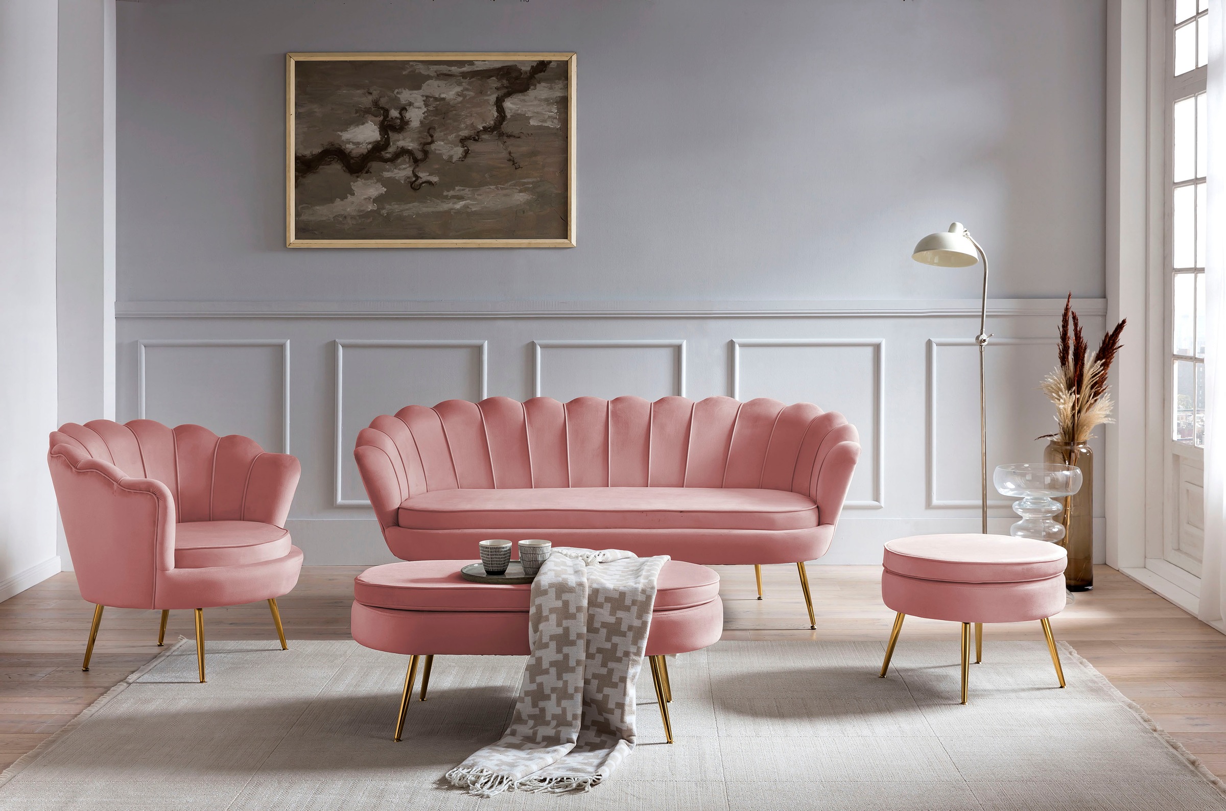 SalesFever 3-Sitzer »Clam«, extravagantes Muscheldesign, Breite 180 cm