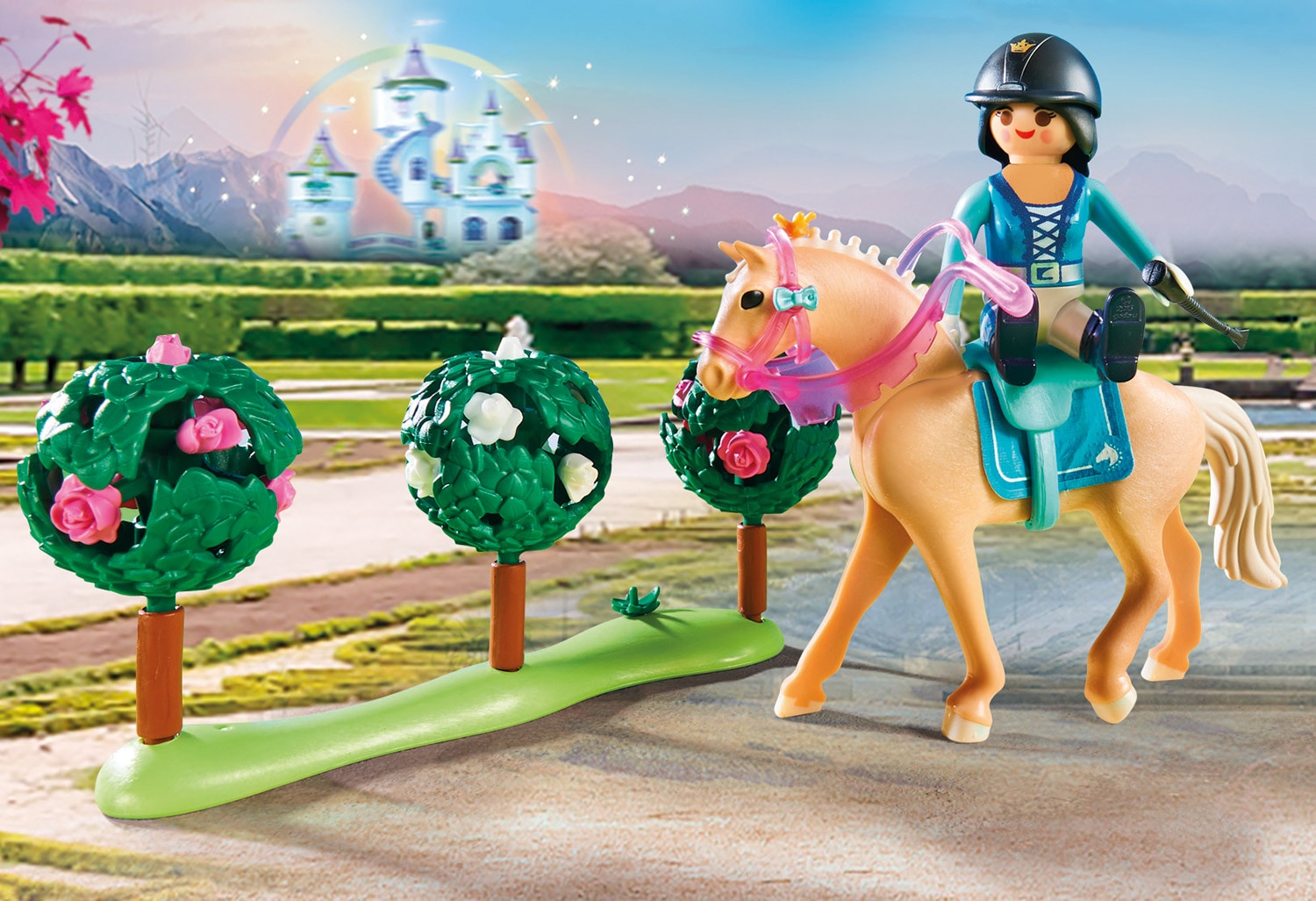 Playmobil® Konstruktions-Spielset »Reitunterricht im Pferdestall (70450), Princess«, (185 St.), Made in Germany