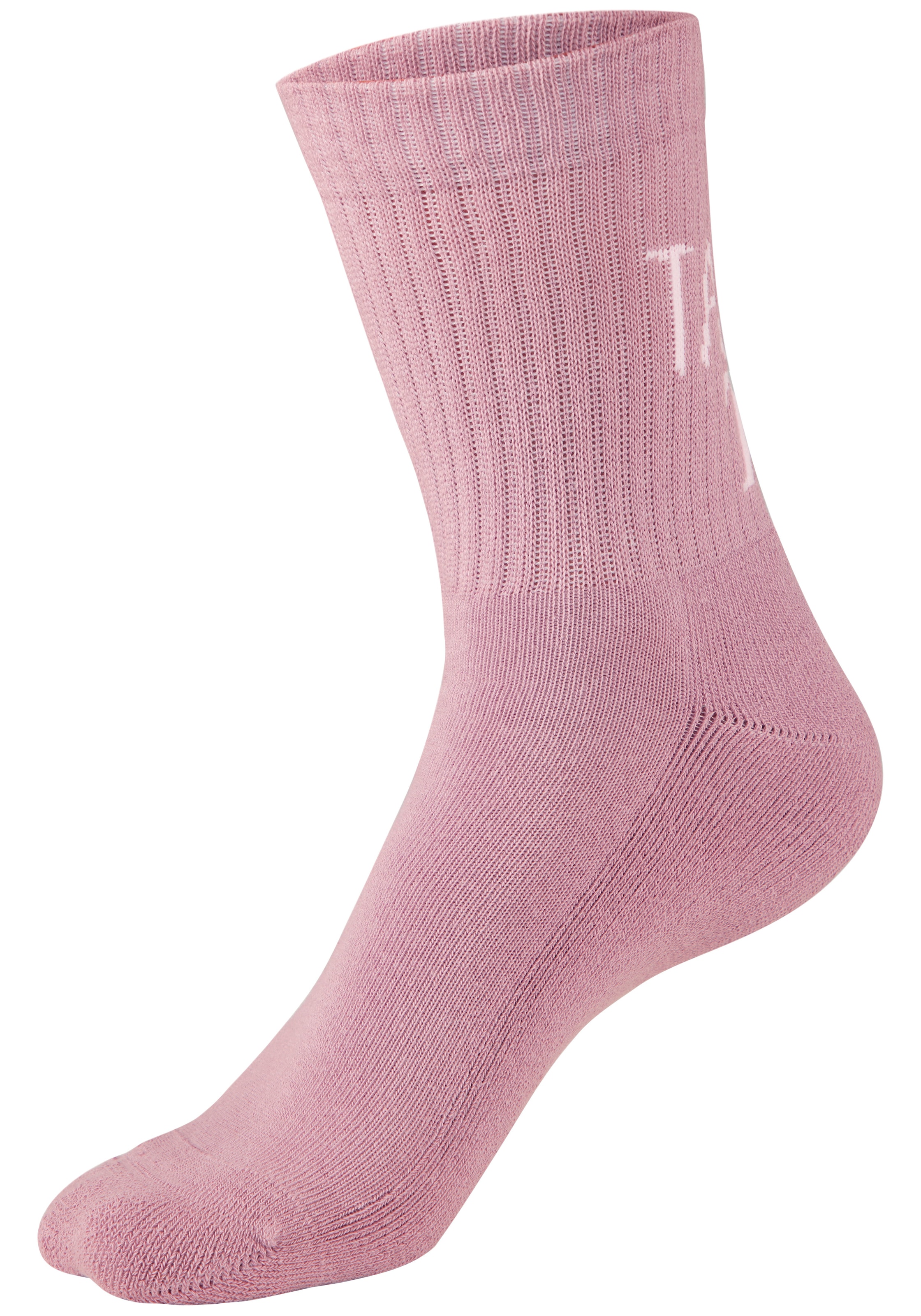 H.I.S Tennissocken »Damen Sportsocken daily socks« Packung, 7 Paar tlg. mit Fussfrottee und ansprechenden Schriftzügen