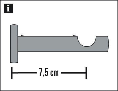 GARDINIA Gardinenstange »Gardinenstangen Set Metall«, 1 läufig-läufig, Fixmass, 1-Lauf