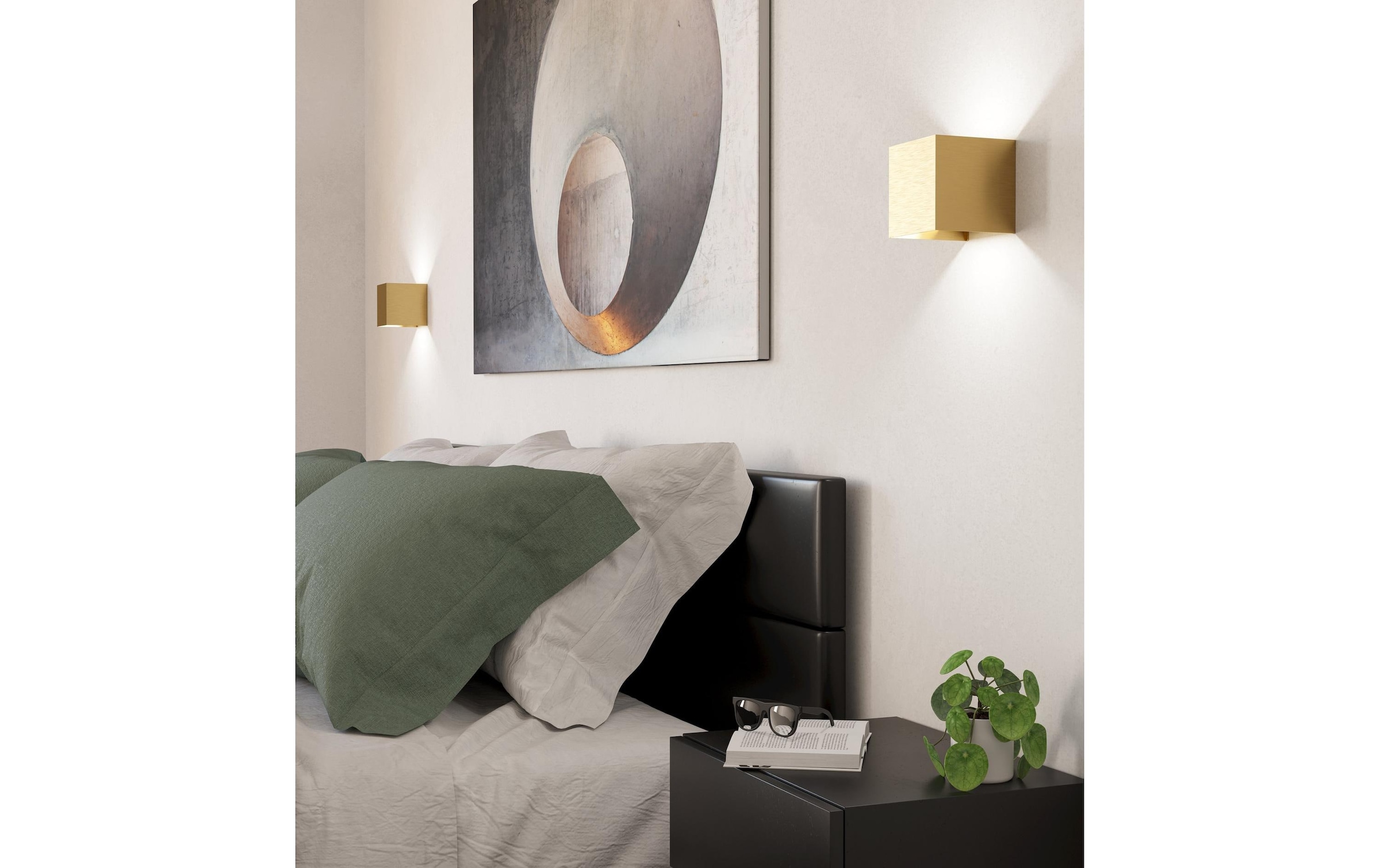 EGLO LED Wandleuchte »VALMONTONE Messing LED 2 x 1.5W 3000K« 1 Stk. Warmweiss