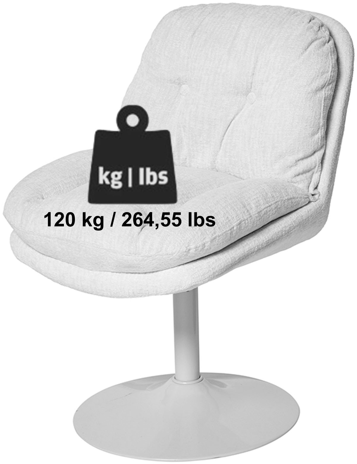 Jahnke Chaise à coque »KISS TWIST DUO« () lot de 2, pivotant, rembourré, structure métallique, L:50,5xP:62xH:80 cm