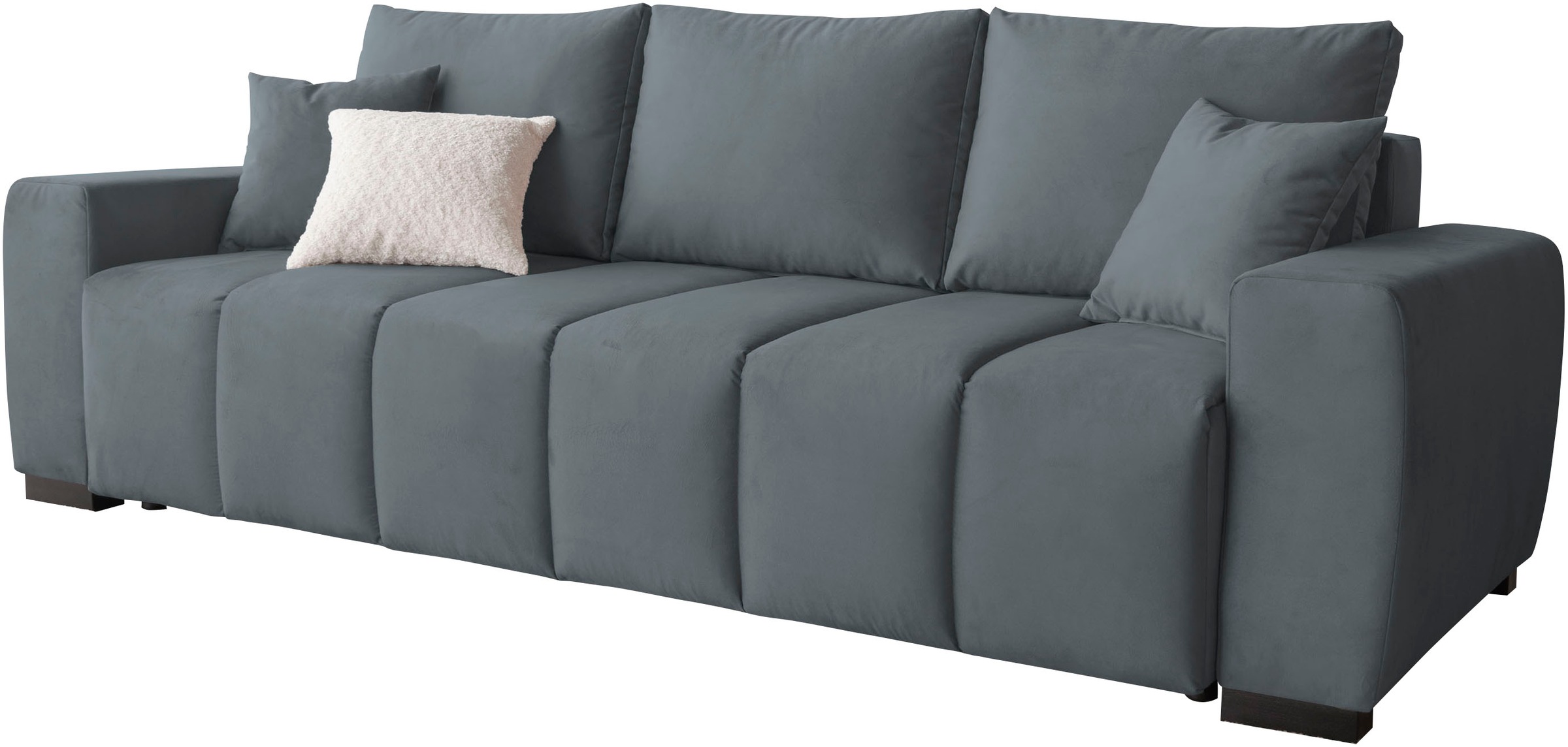 Home affaire "Bello, B: 239 cm, Liegefl. 142x194 cm" Schlaffunktion, Bettkasten & 2 Zierkissen, Federkern
