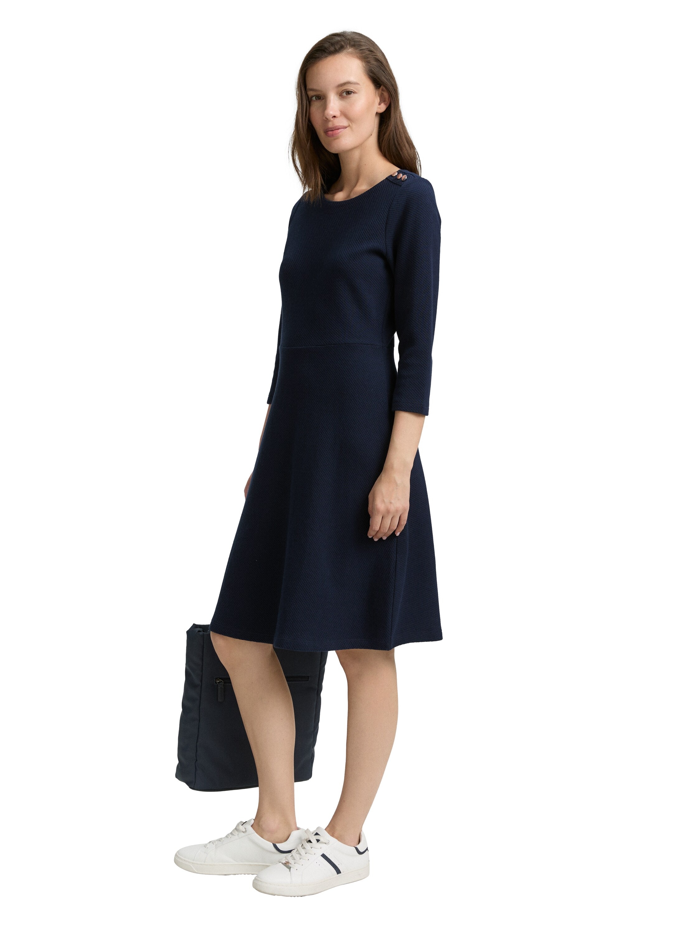 TOM TAILOR Jerseykleid, Sommerkleid mit Knopf-Details