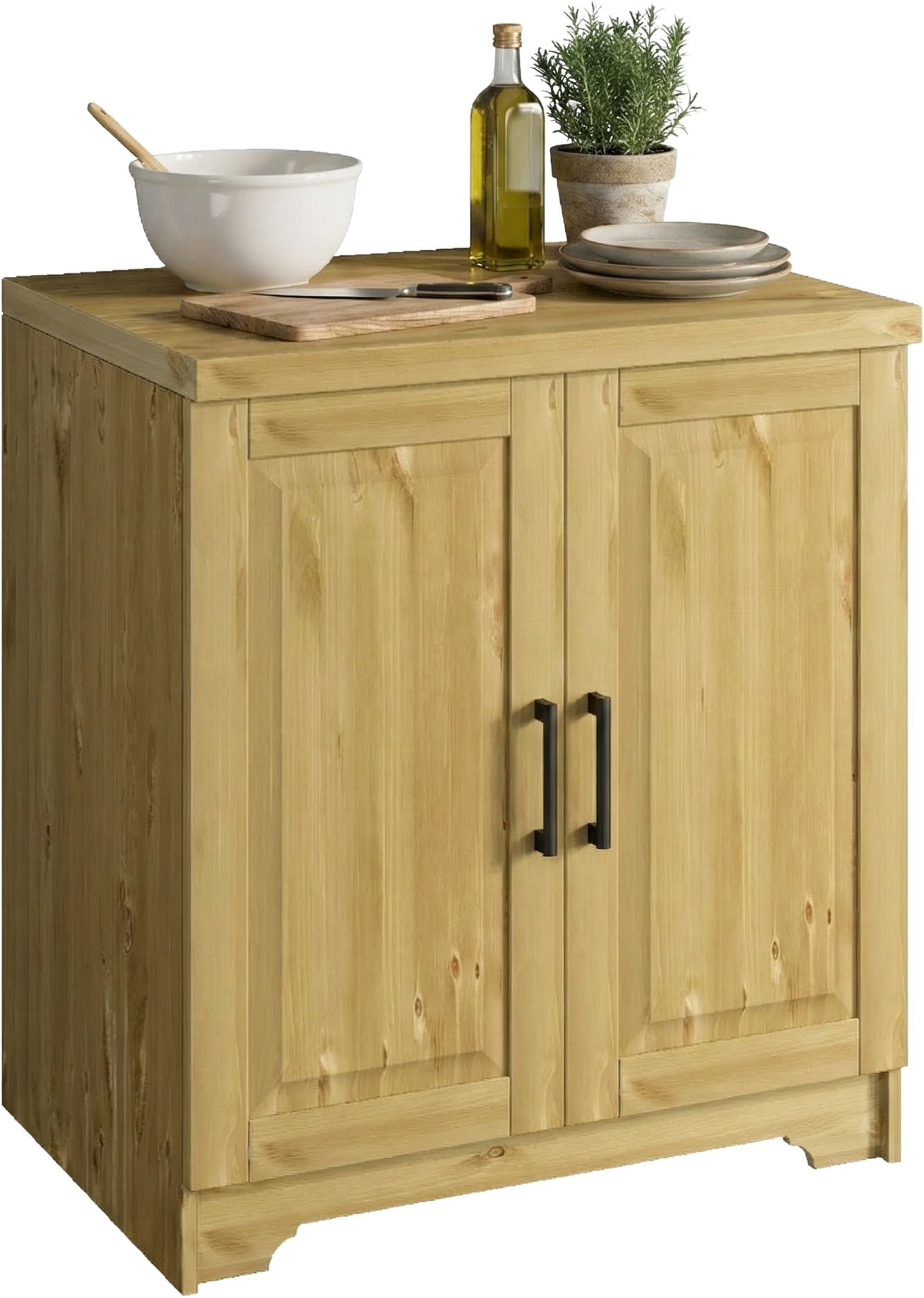 Home affaire Unterschrank »Meliss« aus massiver Kiefer, Breite 80 cm, Soft-Close-Funktion