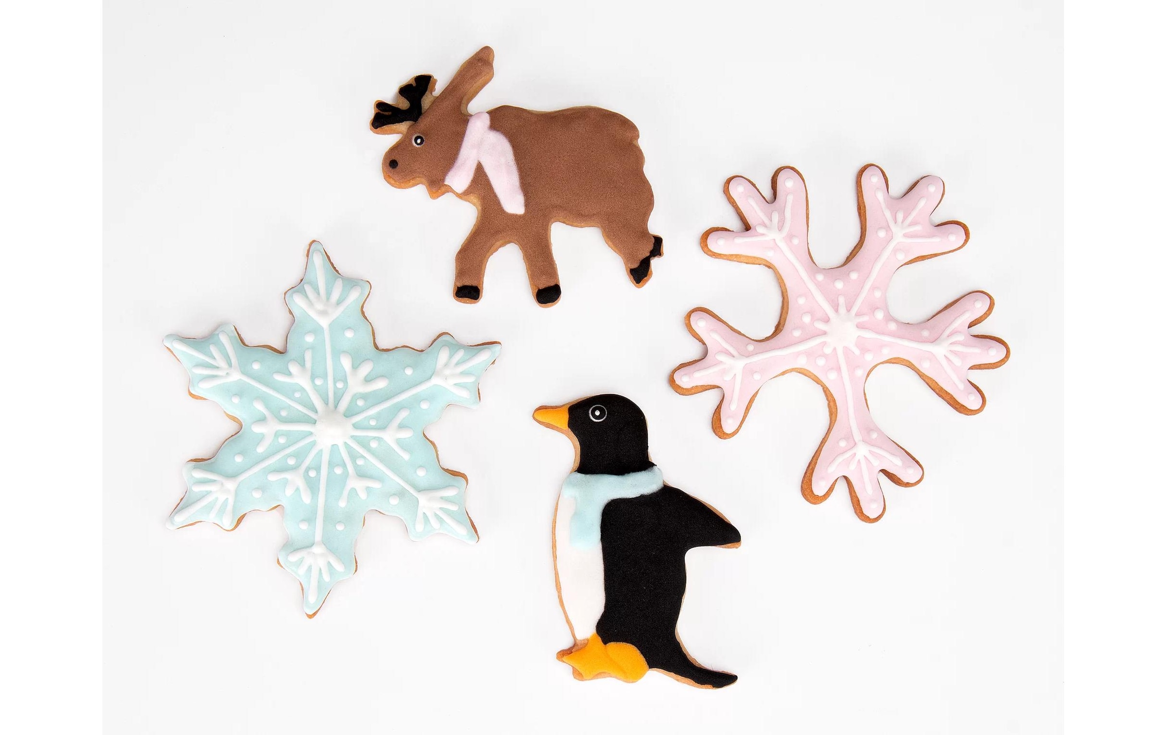 STÄDTER Ausstechform »Winterwunderland 4-teilig, 6-7,5 cm« Weissblech