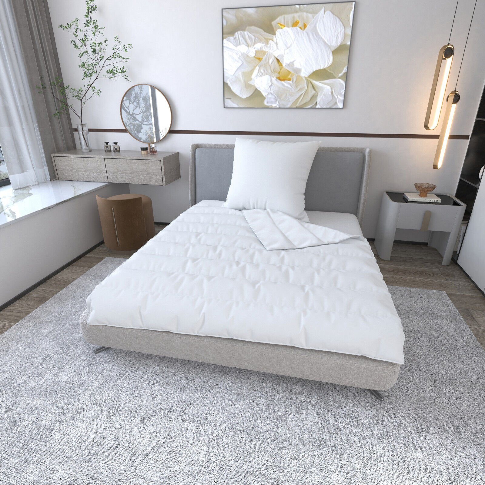Image of Jekatex Microfaserbettdecke + Kopfkissen "Schlafkomfort fürs ganze Jahr" 2-tlg oder 4-tlg, Bettenset 135x200/155x220+80x80/40x80cm