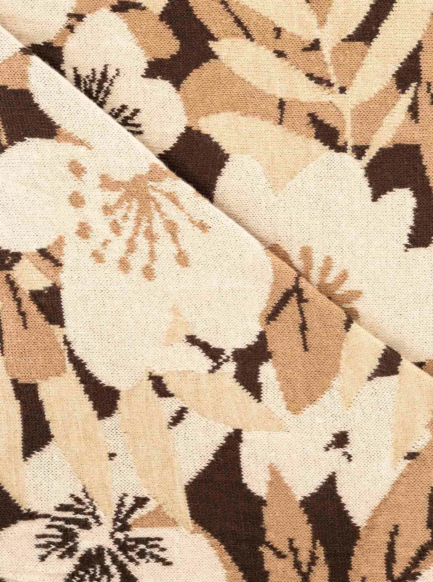 Zwillingsherz Dreieckstuch »"Blumen & Sträucher"« Strick, florales Muster, wärmend