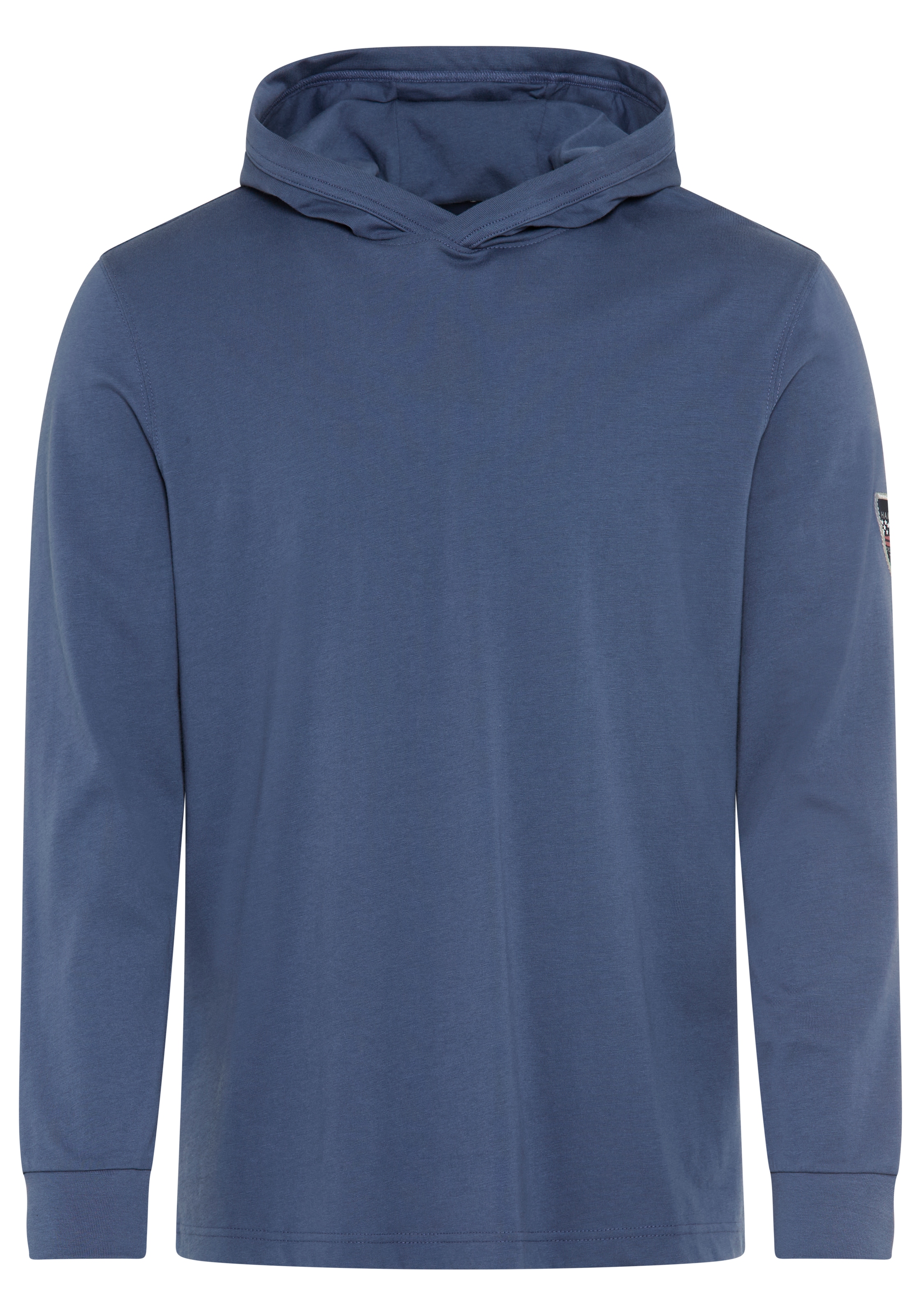 DELMAO Kapuzenshirt »Neue Kollektion!«, mit Badge am Ärmel