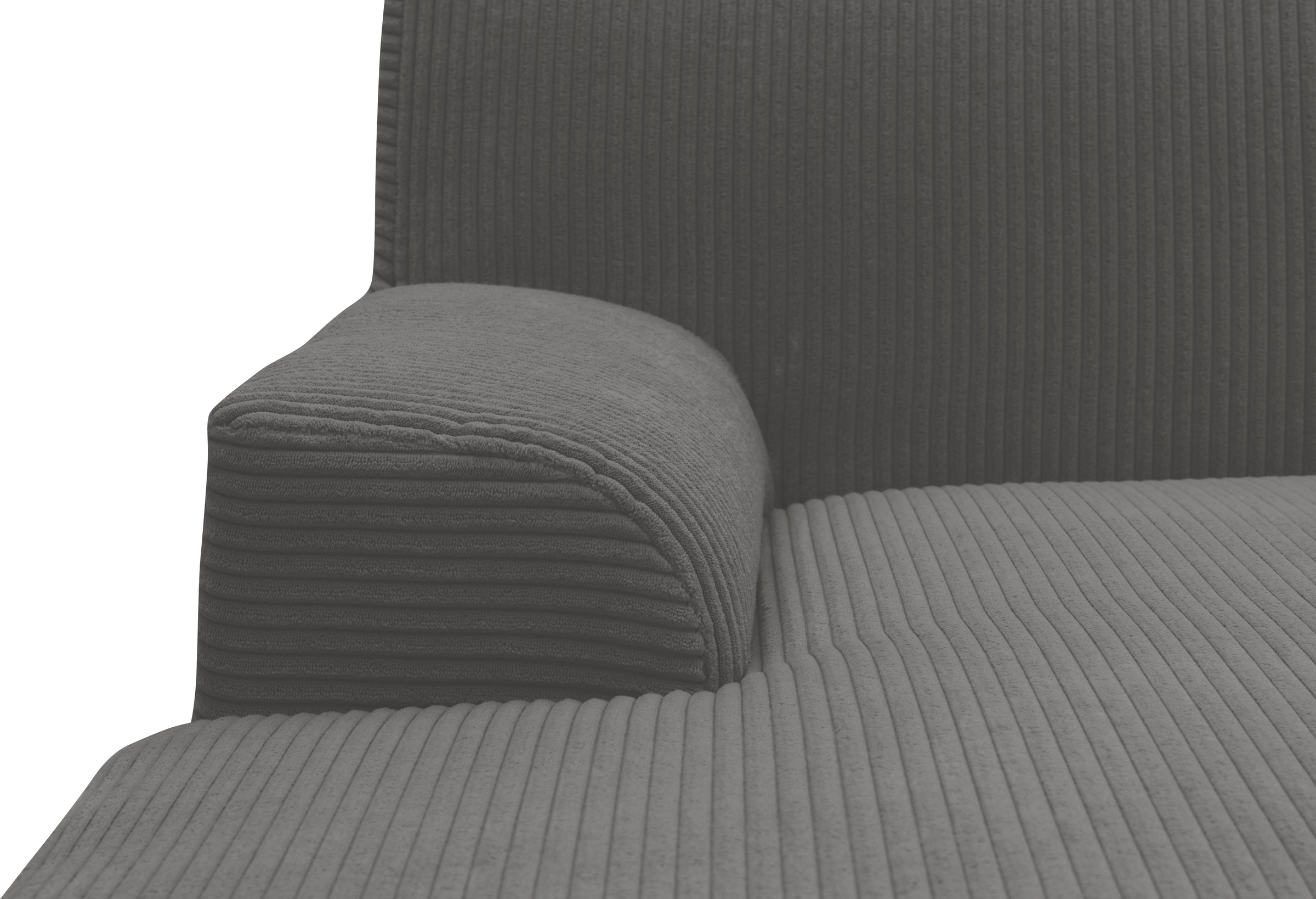 DOMO collection Ecksofa »Turah 2, L-Form, Cord oder Luxus-Microfaser, komfortabler Federkern«, B/T/H: 241/146/79 cm, incl. Zierkissen, wahlweise mit Bettfunktion
