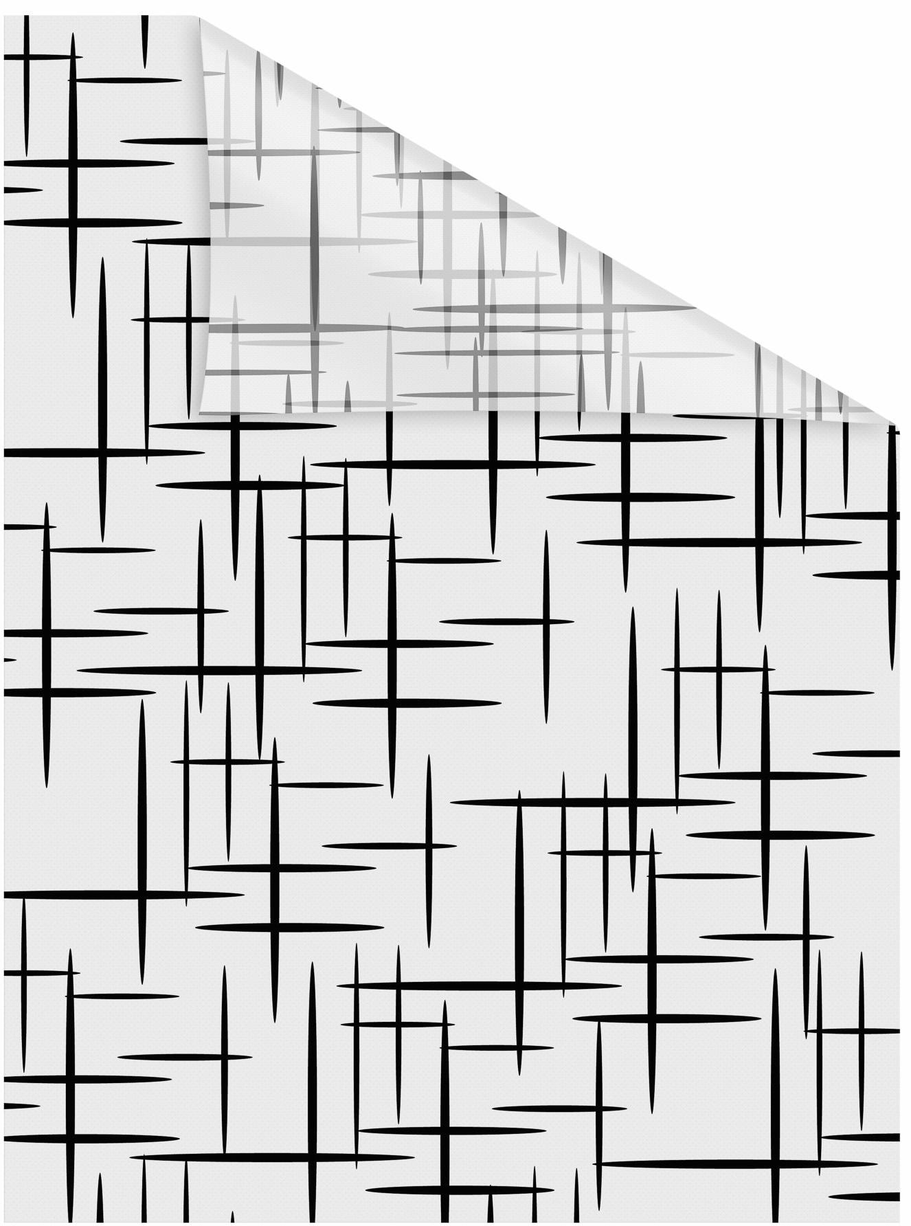 Image of LICHTBLICK ORIGINAL Fensterfolie "Stars Schwarz" 1 Stk. blickdicht strukturiert Klebepunkte selbstklebend, Sichtschutz