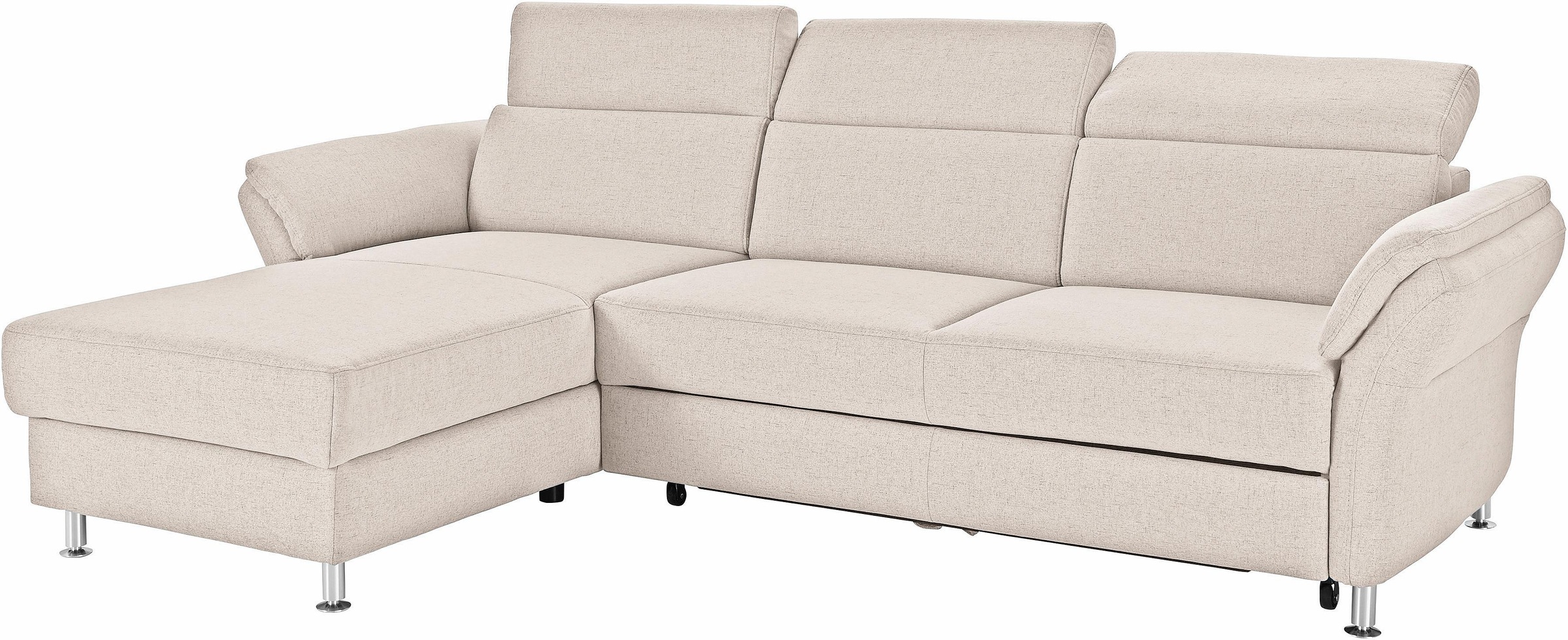 sit&more Ecksofa »Avignon L-Form«, Kopfteilverstellung, wahlweise mit Bettfunktion und Bettkasten