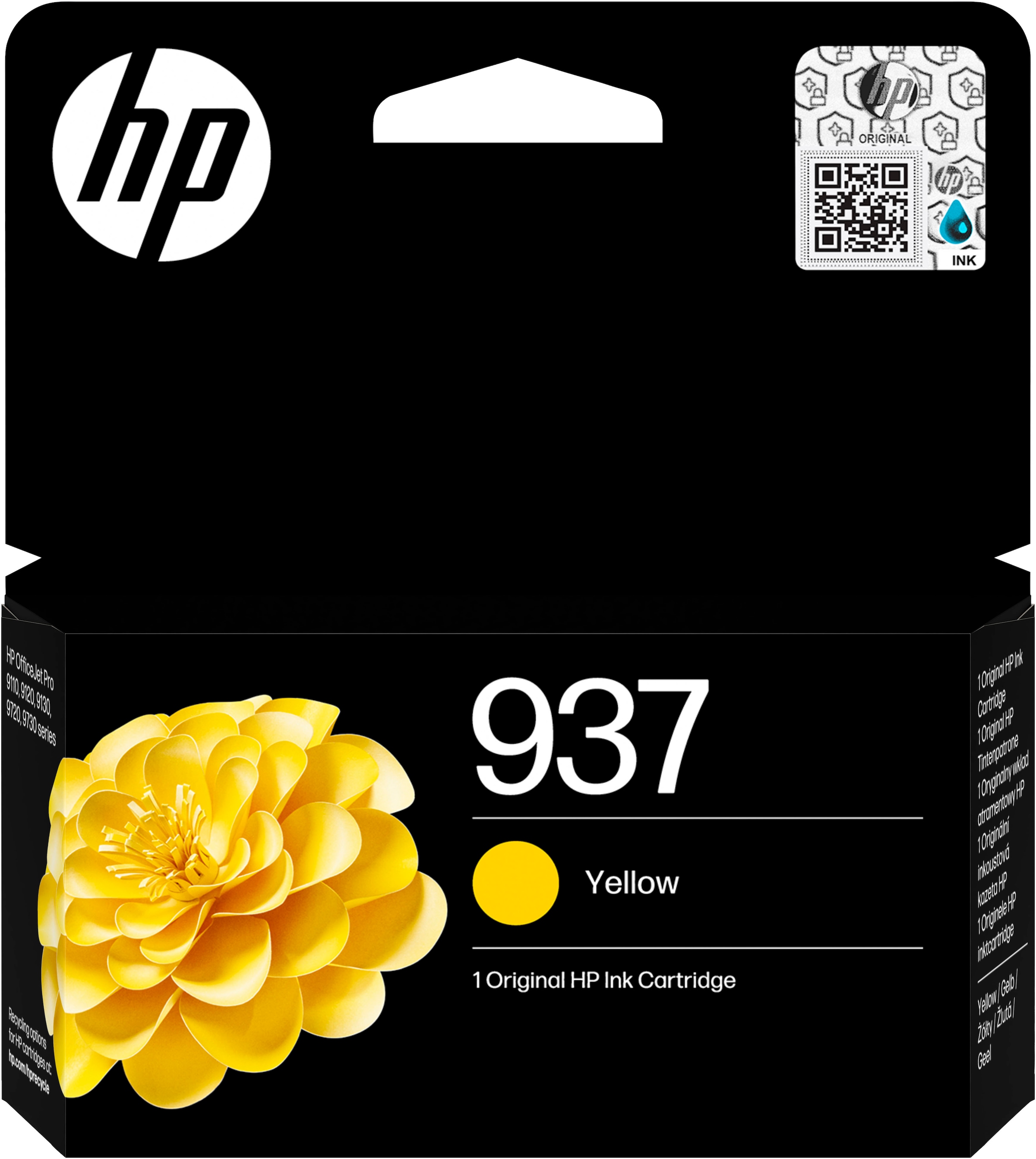 Image of HP Tintenpatrone "HP original Druckerpatrone 937 Yellow" 3 Probemonate gratis* drucken