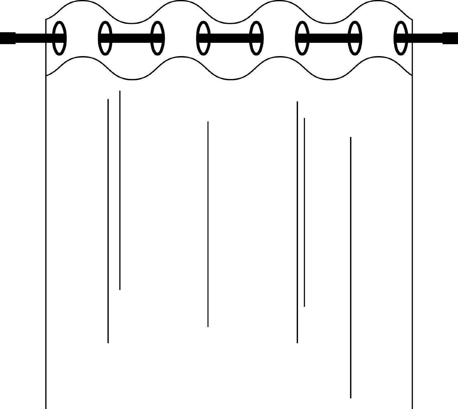 Gerster Vorhang »Ilia«, (1 St.), HxB: 235x140, klasischer Uni Ösenschal