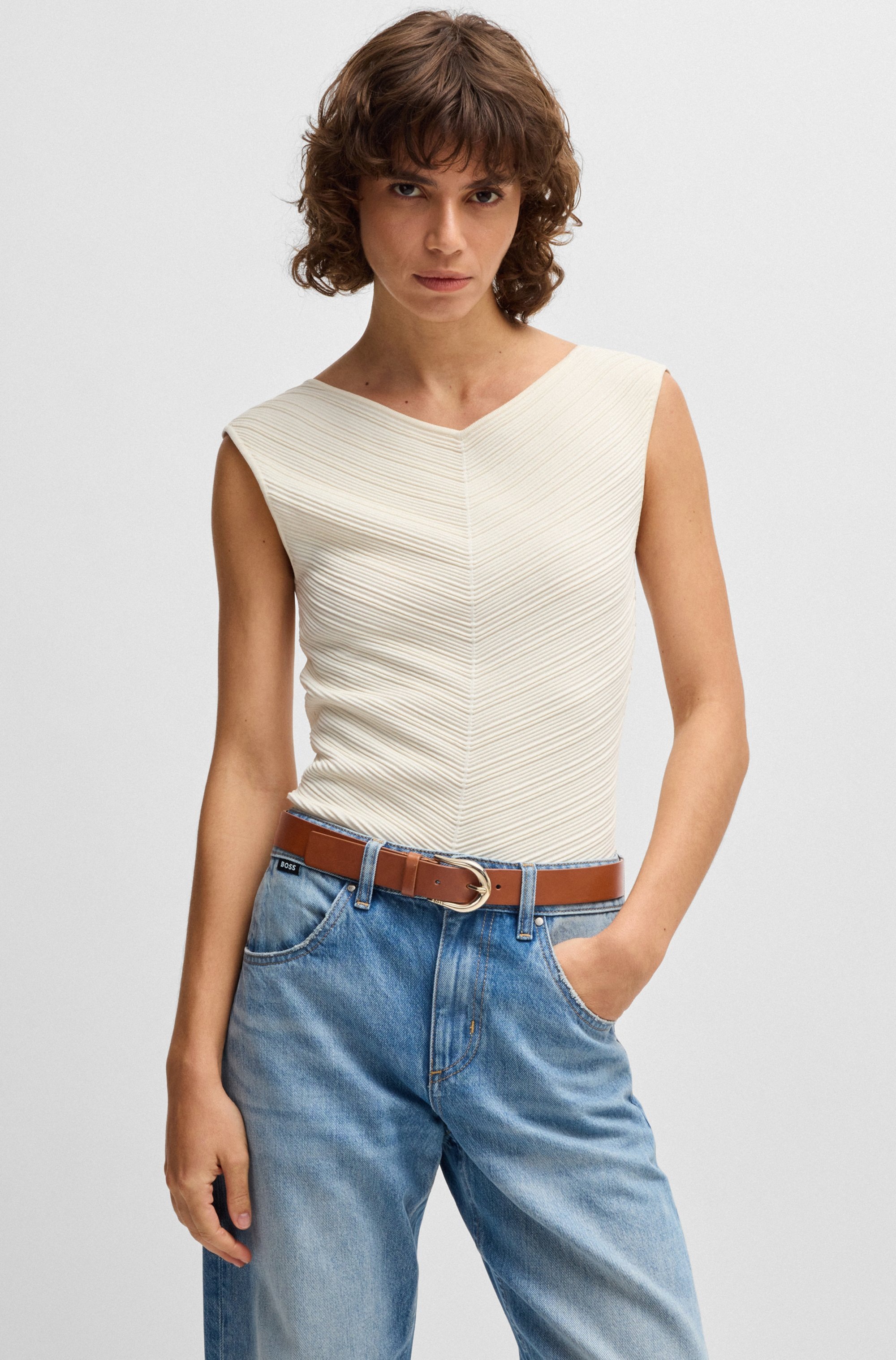 BOSS Ledergürtel »Carol Belt 3cm-VC«, mit Dornschliesse