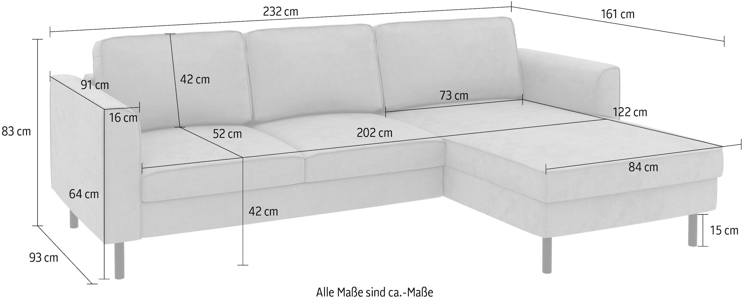 Home affaire Canapé d'angle »Booster II, whlw. mit Schlaffunktion & Bettkasten, Fuss schwarz« Recamière réversible, forme en L, en velours côtelé & structure LEO ou LINO