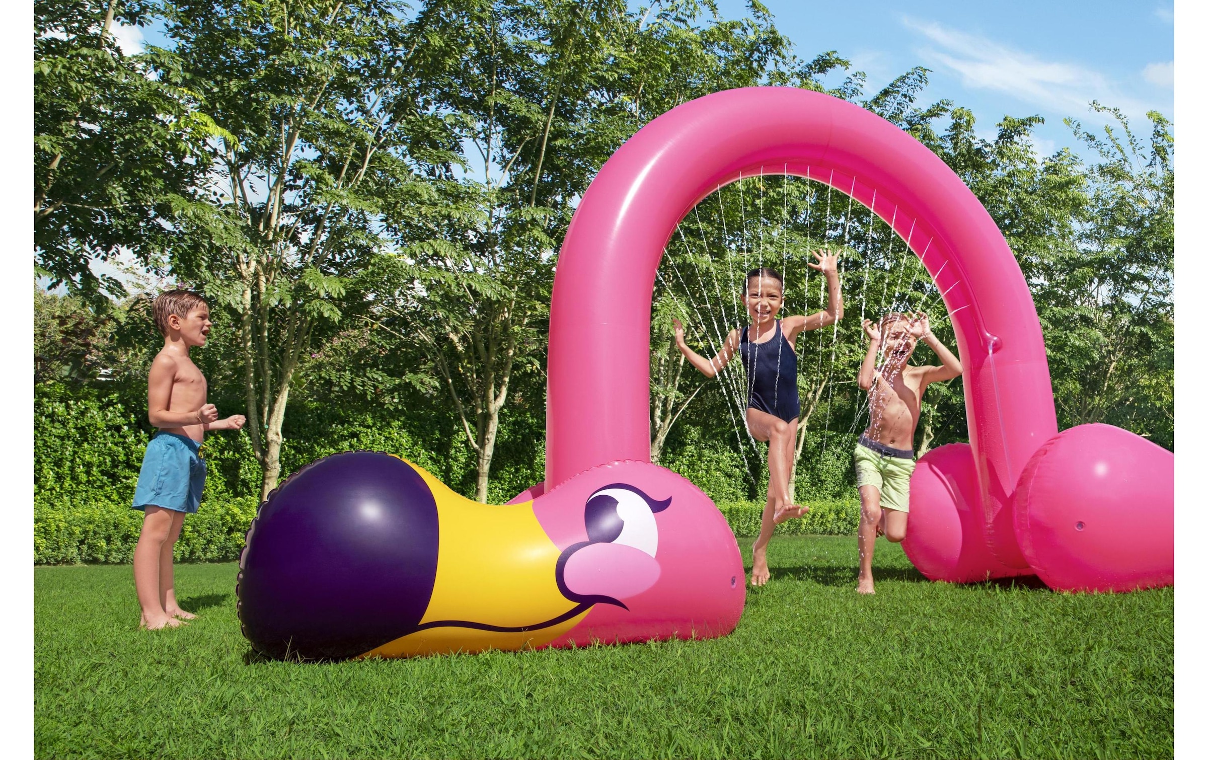 Bestway Spiel-Wassersprenkler »Jumbo Flamingo 340 x 110 x 193 cm«