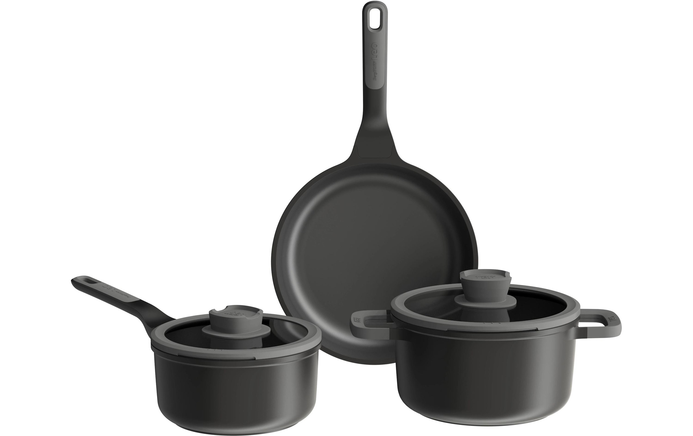 Image of BergHOFF Pfannen-Set "Leo Stone+ 5-teilig 18 cm/20 cm/24 cm" 5 Stk. tlg.