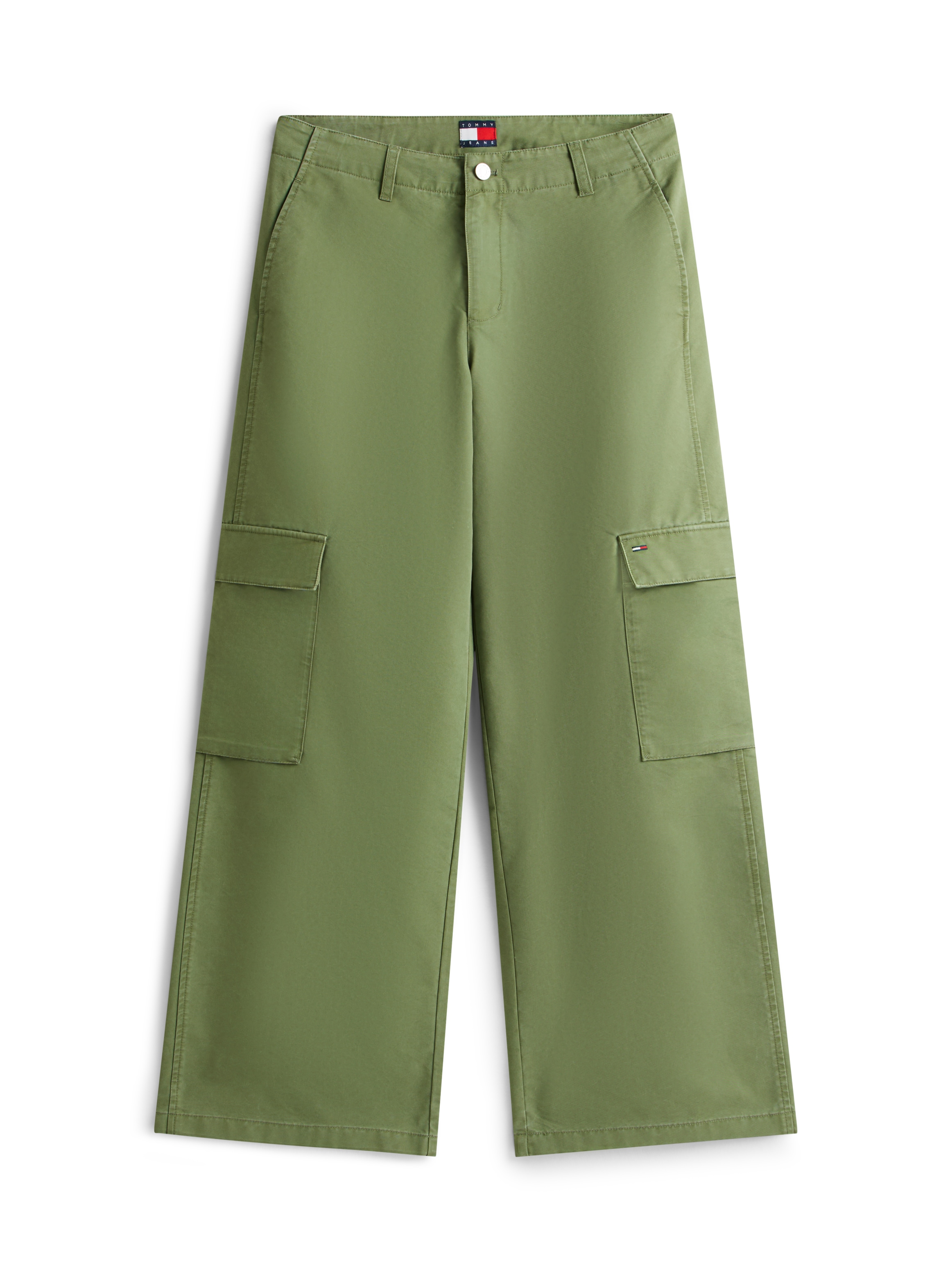 Tommy Jeans Pantalon cargo »TJW LR WIDE STRAIGHT CARGO PANT«  en mélange coton, taille basse