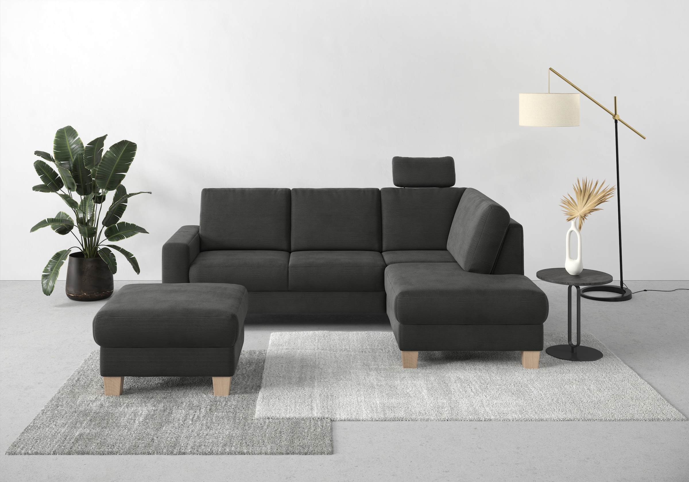 Home affaire Polsterhocker »Summer« inkl. Stauraum, Cord-Bezug