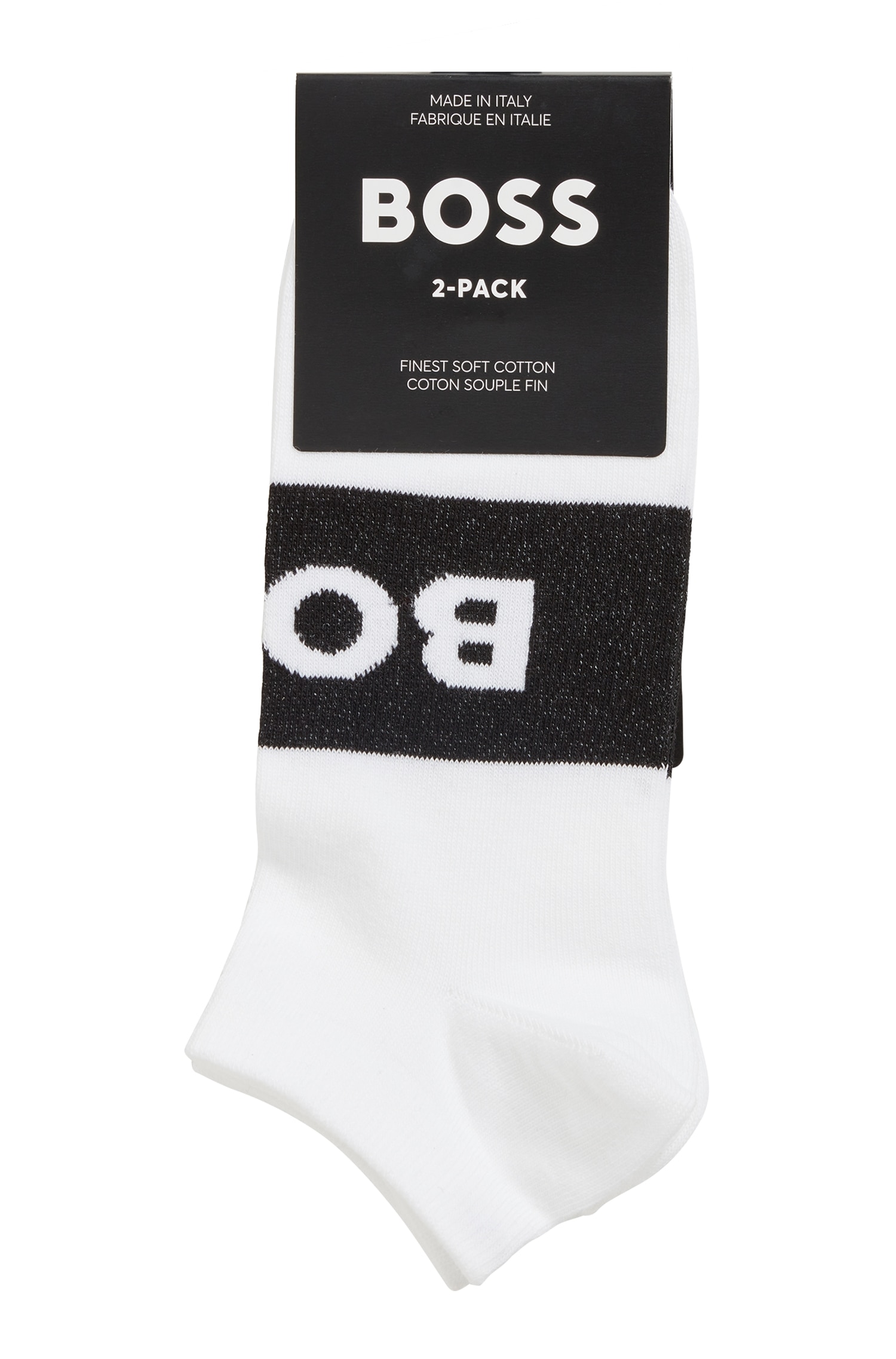 BOSS Businesssocken »2P AS Logo CC«, (Packung, 2 Paar, 2er Pack), mit grossem, eingestricktem BOSS Logo-Schriftzug