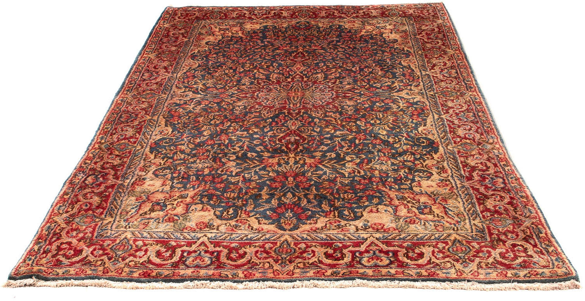 Image of morgenland Orientteppich »Perser - Keshan - 242 x 141 cm - mehrfarbig«, rechteckig, 10 mm Höhe, Wohnzimmer, Handgeknüpft, Einzelstück mit Zertifikat bei Ackermann Versand Schweiz