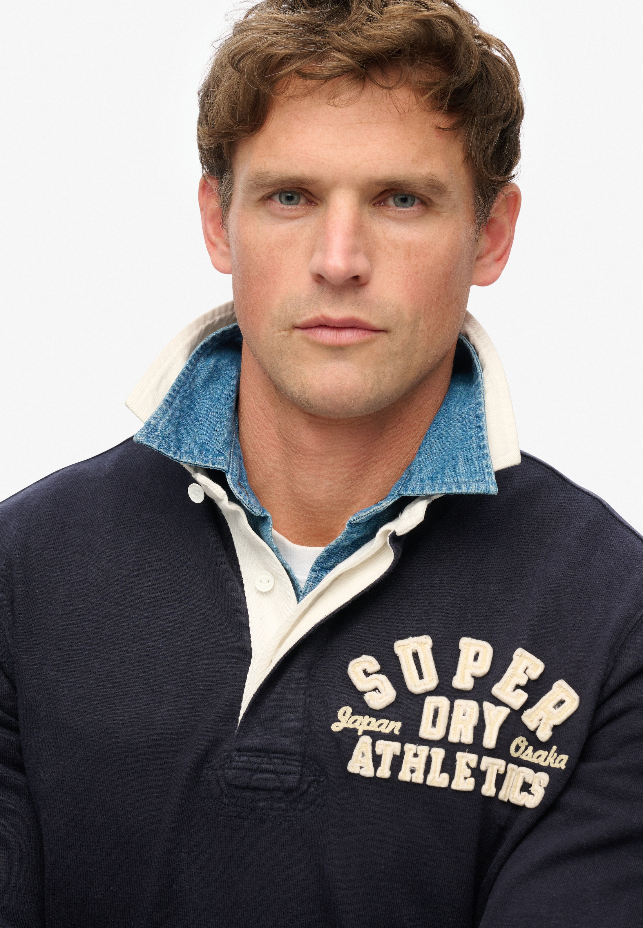 Superdry T-shirt à manches longues »VINTAGE ATHLETIC RUGBY« Baumwolle, relaxed fit