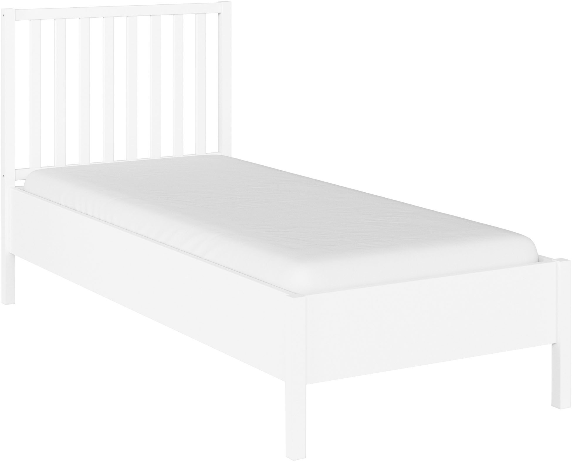 Image of GOODproduct Bettgestell "Schlafzimmermöbel Möbel Landhaus Einzelbett Doppelbett Stauraum YLVA" Breite 90x200 cm oder 140x200 cm, mit Sprossenkopfteil im Landhausstil MADE IN GERMANY